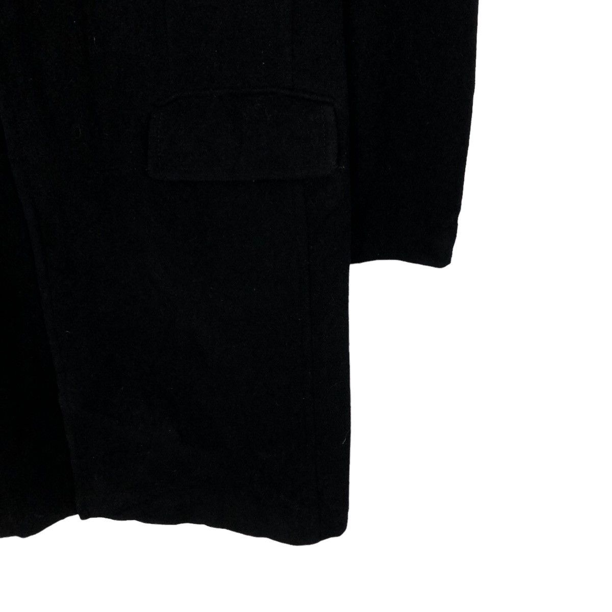 Comme Ca Ism RICH BLACK - HERRINGBONE WOOL DOUBLE BREAST LONG JACKET Size US M / EU 48-50 / 2 - 4 Thumbnail