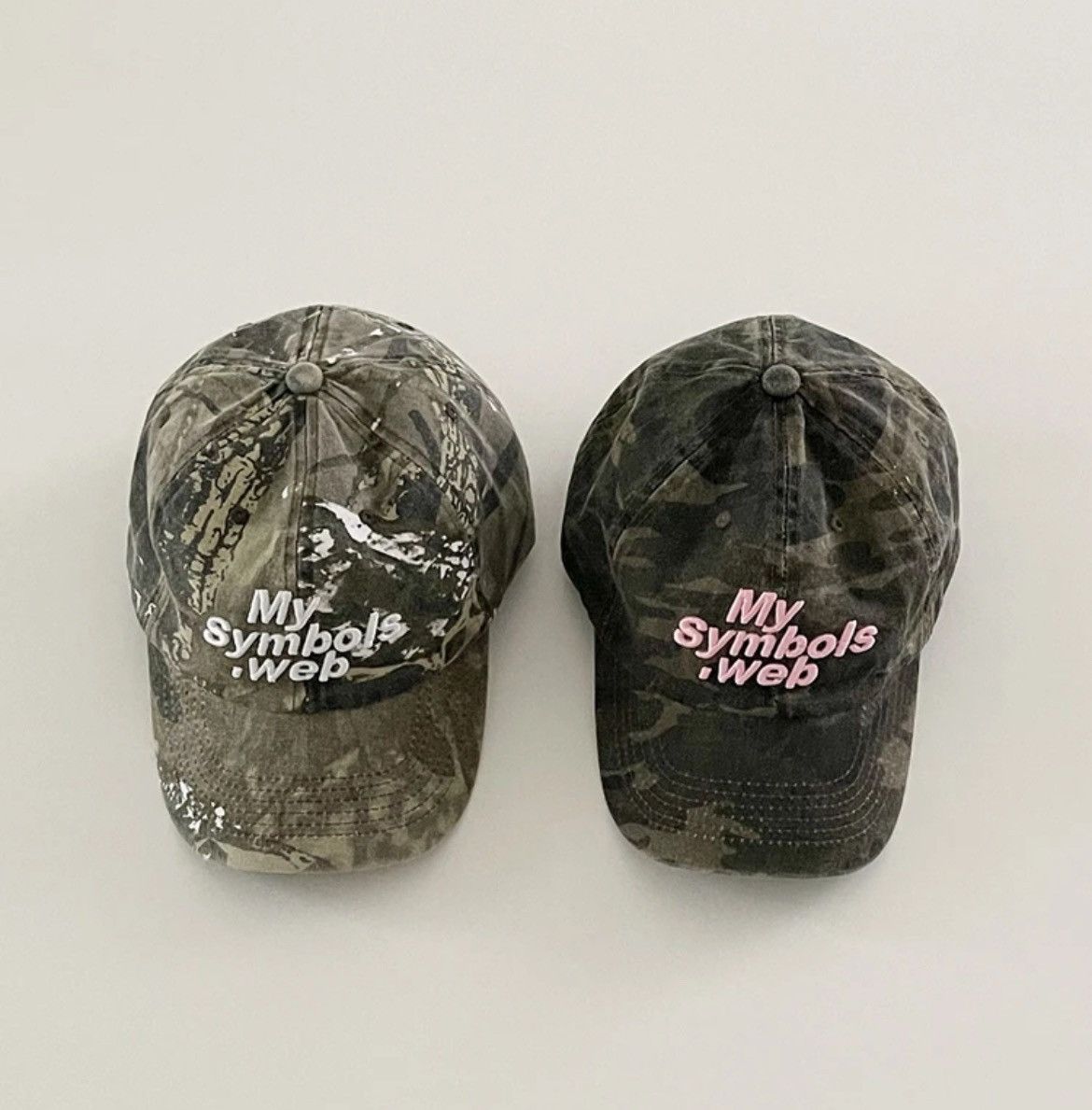 Japanese Brand Utility military y2k dirty paint embroidery camouflage cap Size ONE SIZE - 4 Thumbnail