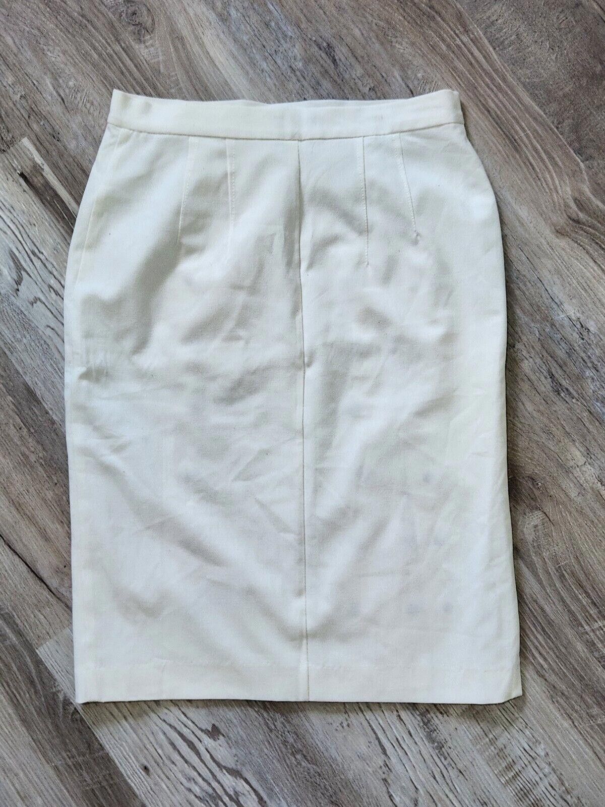 Venus Venus Skirt White Steampunk Pencil Sheath Straight 8 stretch Size 30" / US 8 / IT 44 - 2 Thumbnail
