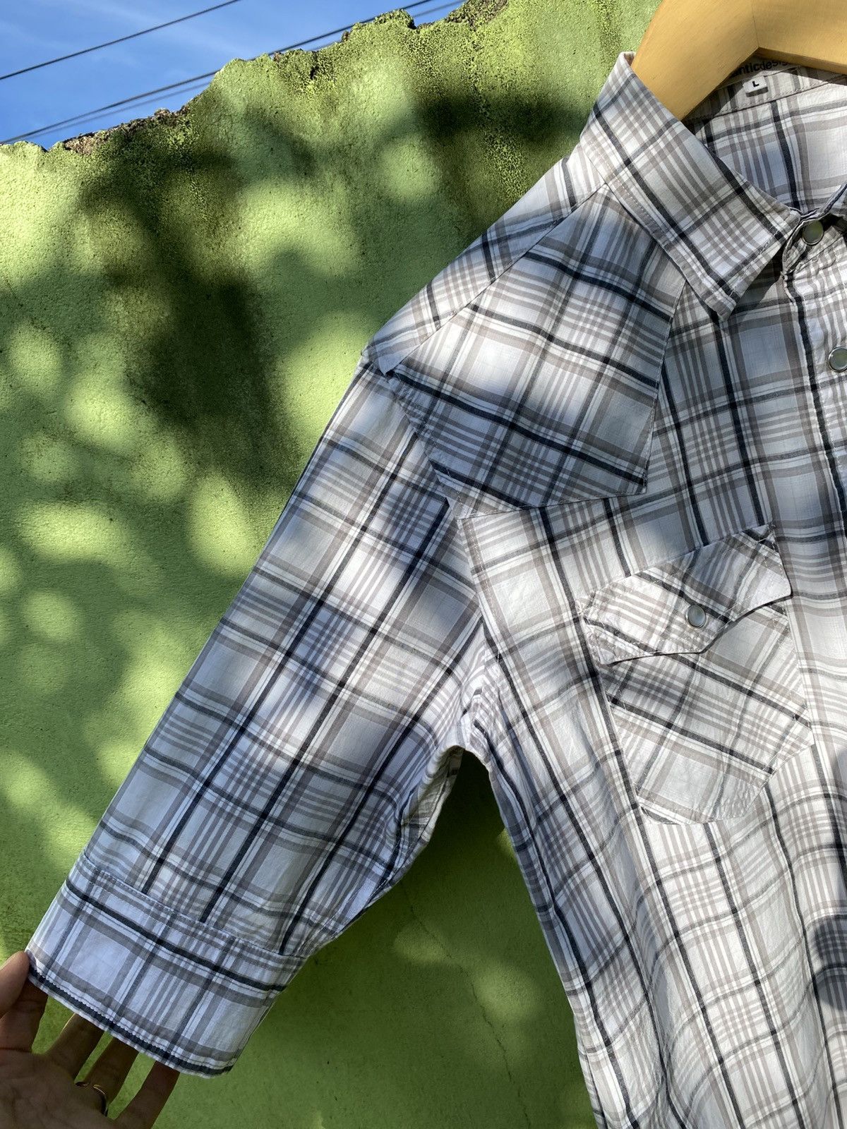 semanticdesign Semantic Design Vintage Western Plaid Snap Embroidery Detail Size US L / EU 52-54 / 3 - 4 Thumbnail