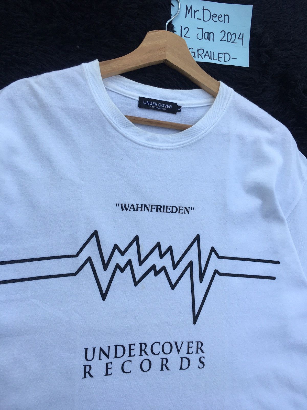 Undercover Rare UNDERCOVER Records “WAHNFRIEDEN” Spellout Tshirt Size US L / EU 52-54 / 3 - 9 Thumbnail