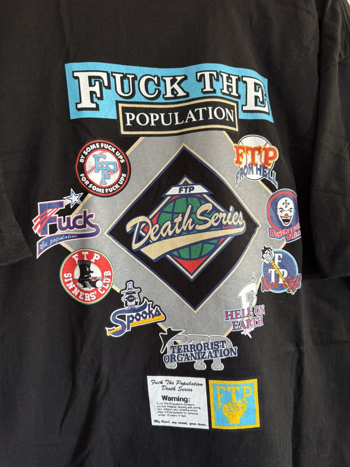 Fuck The Population FTP baseball tee Size US XL / EU 56 / 4 - 3 Thumbnail