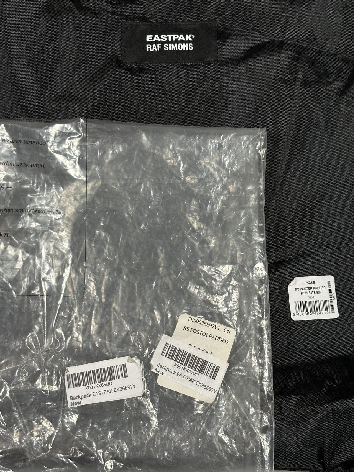 Eastpak × Raf Simons Raf Simons x Eastpak Ear Punk Poster Padded Backpack Size ONE SIZE - 18 Thumbnail