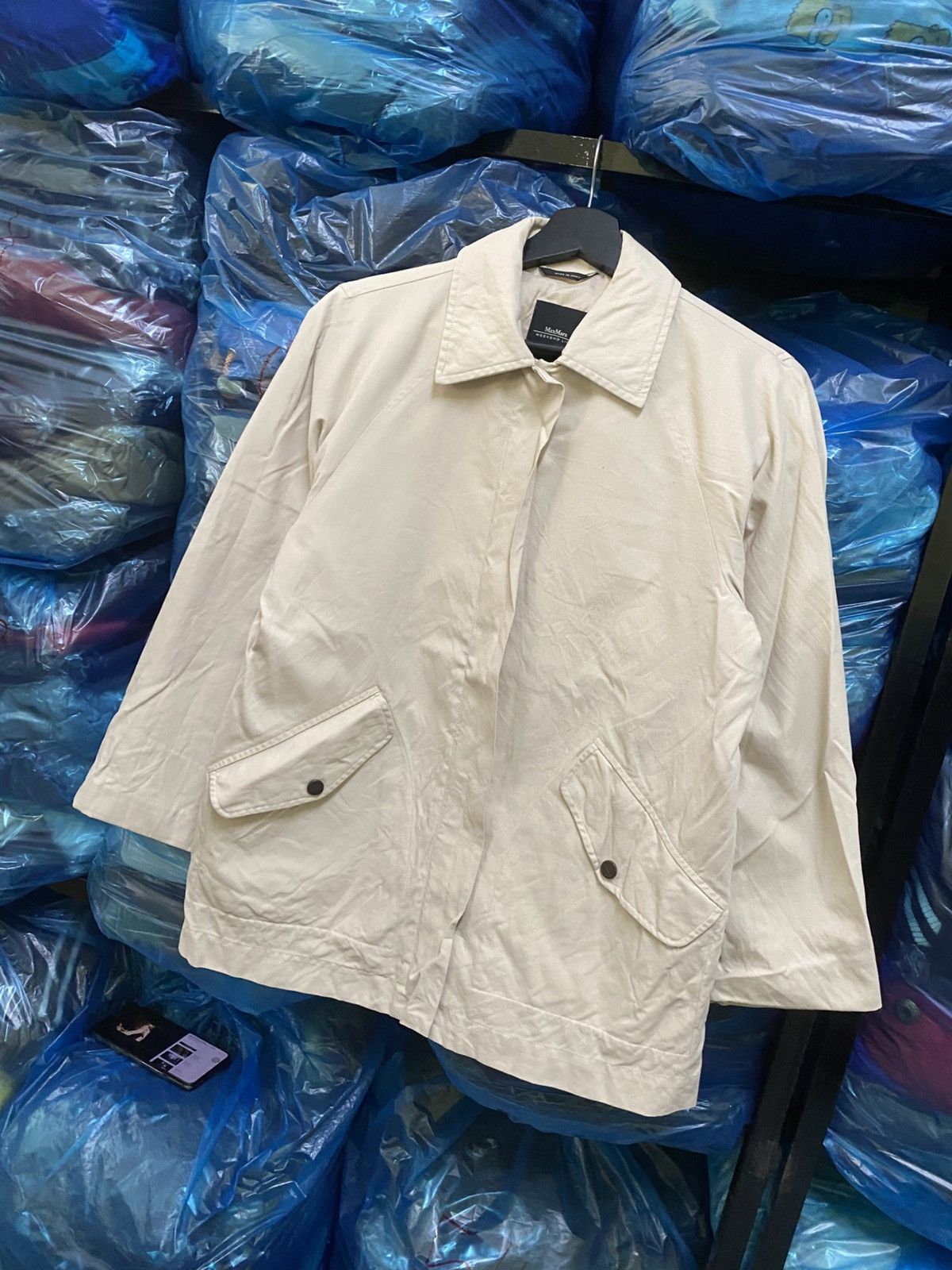 Max Mara × Weekend Max Mara MaxMara Weekend Line Beige Cotton-Nylon Blend Jacket Size M / US 6-8 / IT 42-44 - 2 Thumbnail