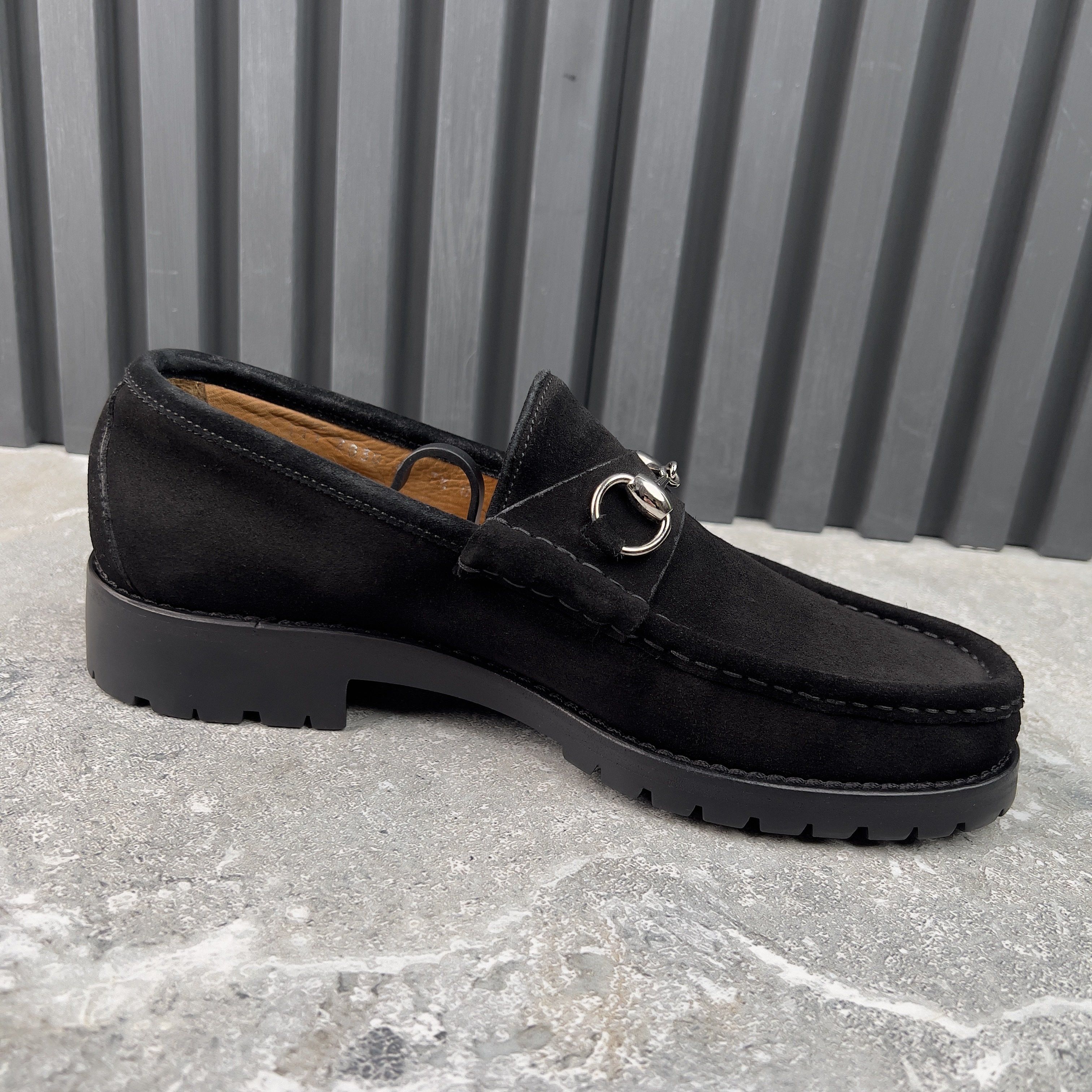 Gucci Sylke Horsebit Loafers Black Suede Size US 8 / EU 41 - 6 Thumbnail