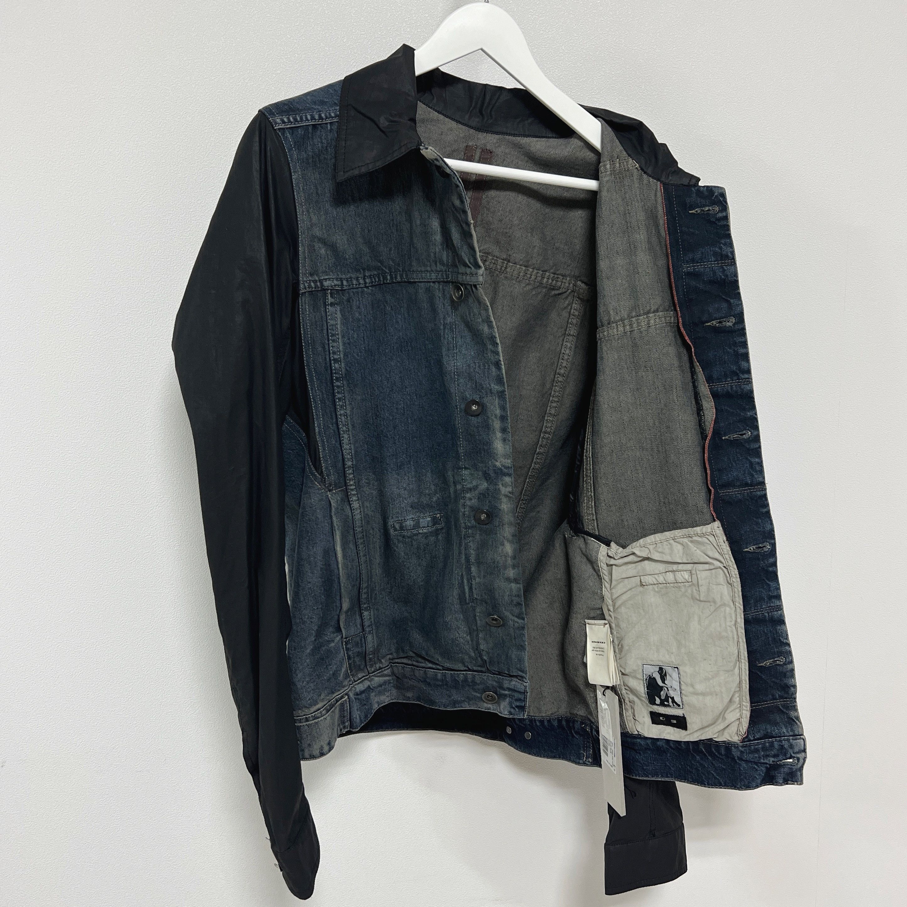 Rick Owens Rick Owens 15SS DRKSHDW Pocket Leather Denim Jacket Size US L / EU 52-54 / 3 - 7 Thumbnail