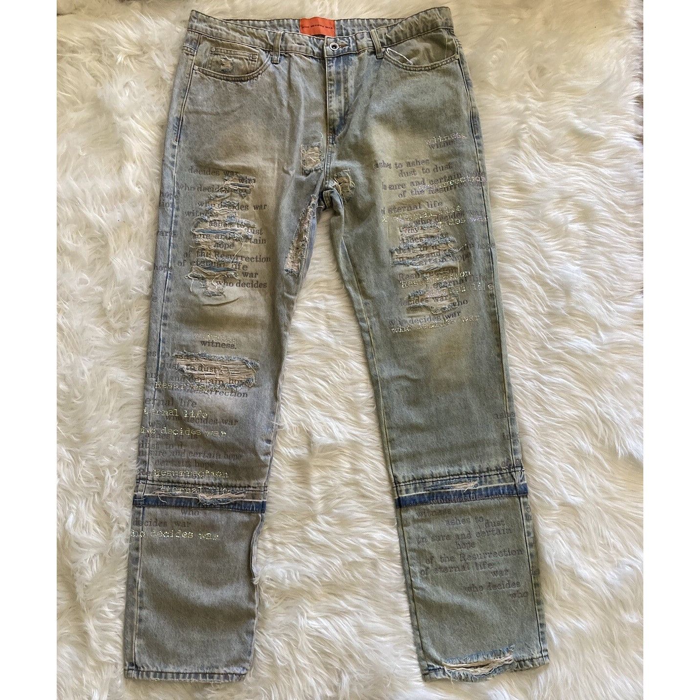 Who Decides War Who Decides War New Ashes To Ashes Denim Jeans 38 Size US 38 / EU 54 - 1 Thumbnail