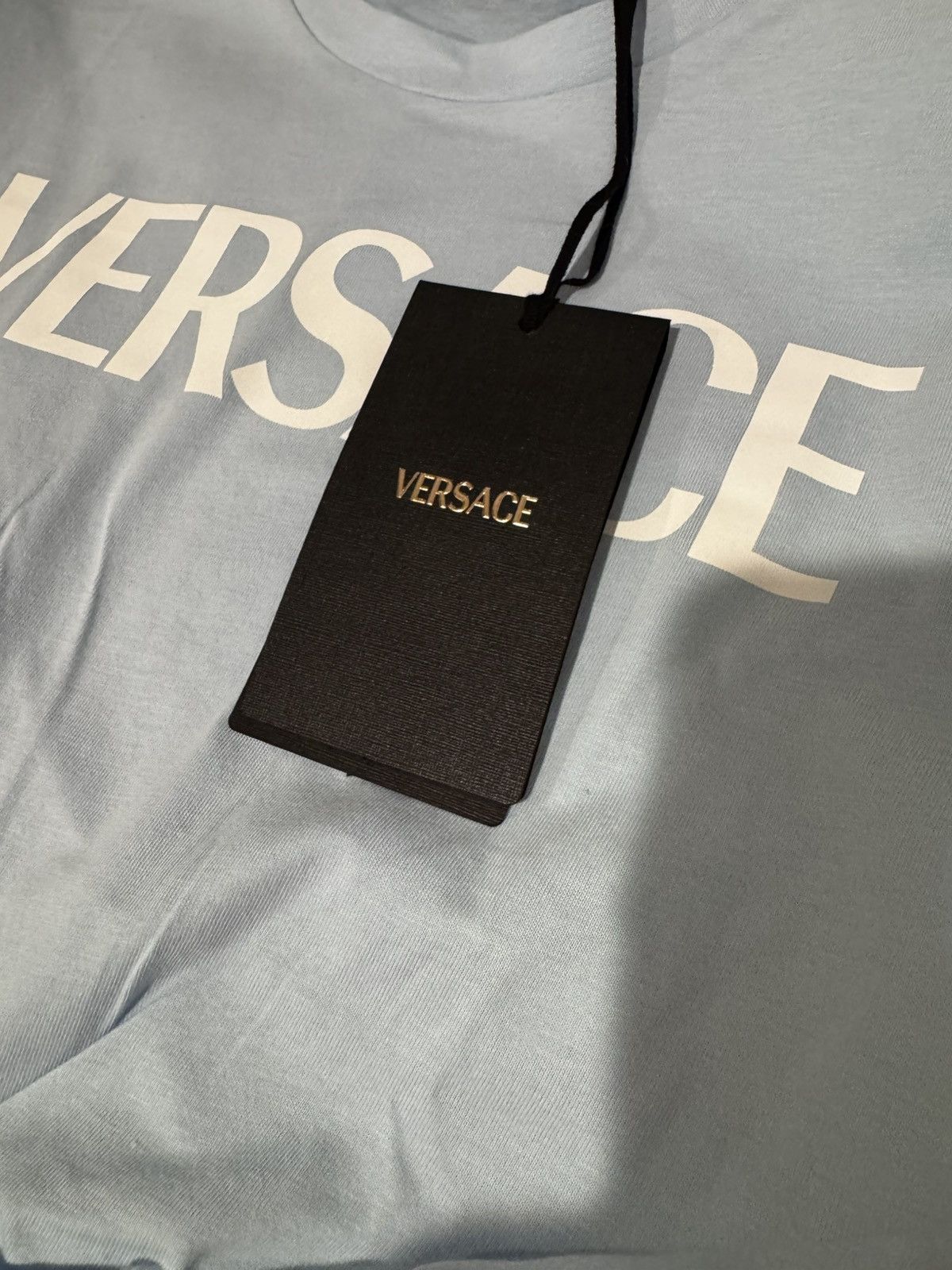 Versace Versace Sky Blue Knot Tee - L Size L / US 10 / IT 46 - 6 Thumbnail