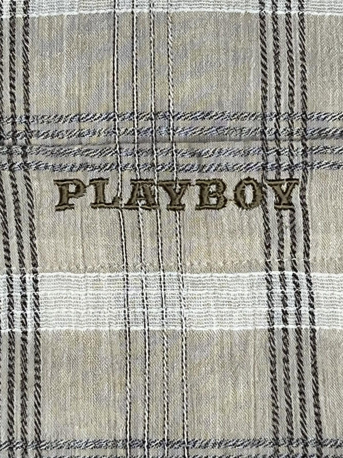 Playboy Playboy Japan Pajama Set Brown Check Embroidery Rare Size US M / EU 48-50 / 2 - 4 Thumbnail
