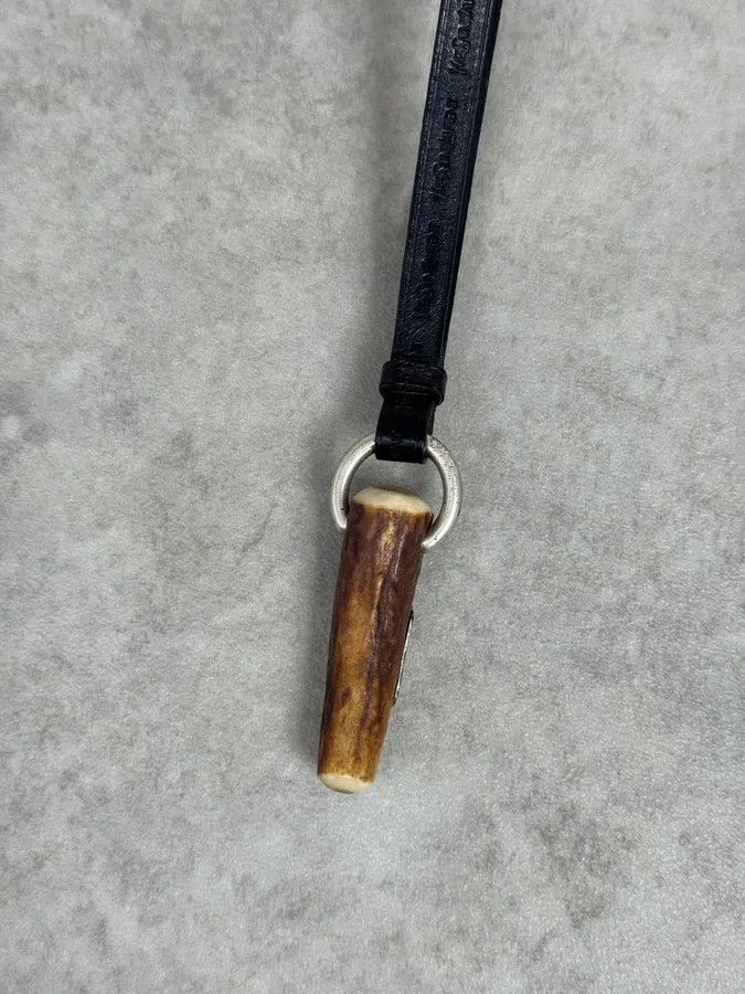Yves Saint Laurent 2000s Yves Saint Laurent Mombasa Black Leather Horn Pendant Necklace by Tom Ford Size ONE SIZE - 5 Thumbnail