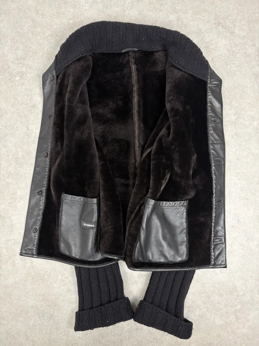 Jil Sander 2000s Jil Sander Brown Shearling Leather Wool Jacket Size US M / EU 48-50 / 2 - 7 Thumbnail