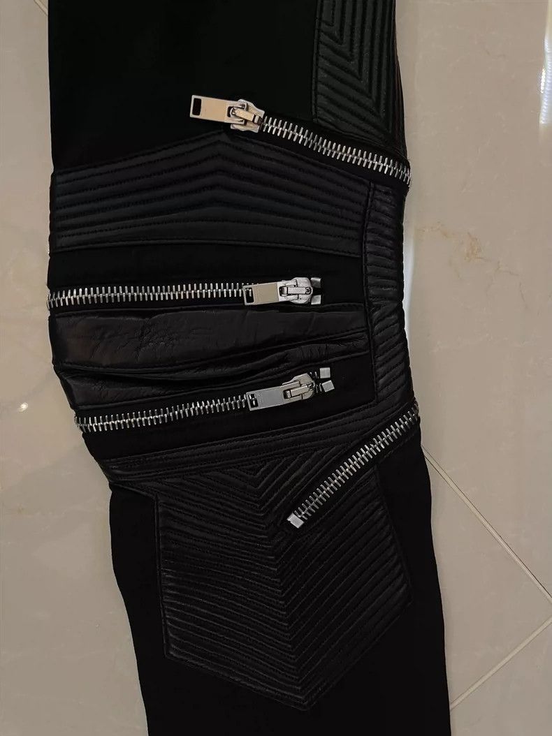 Saint Laurent Paris Saint Laurent Paris Saint Laurent Paris Motorcycle Zip Jea Size US 31 - 5 Thumbnail