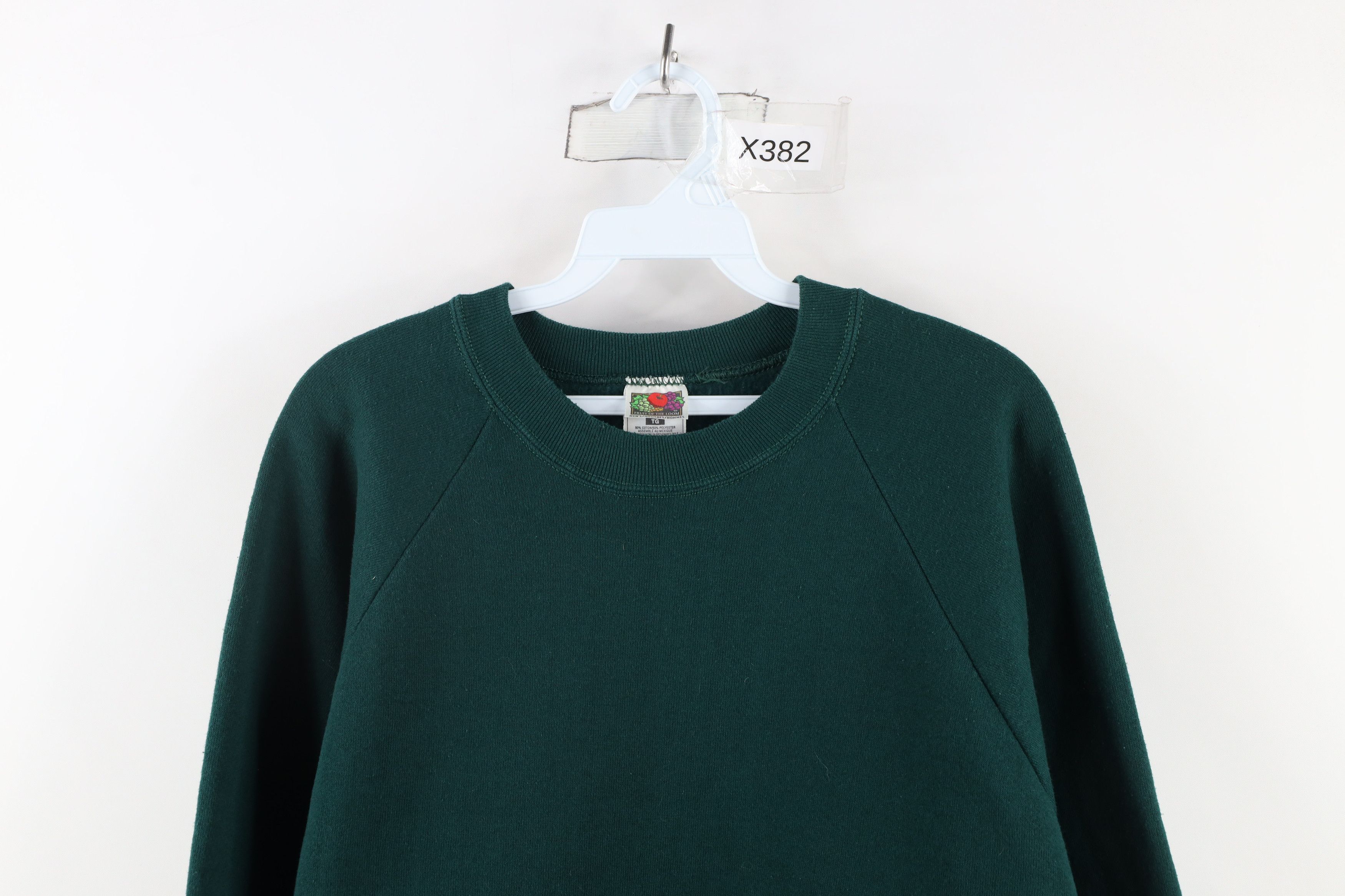 Vintage Vintage 90s Streetwear Heavyweight Crewneck Sweatshirt Green Size US XL / EU 56 / 4 - 2 Thumbnail