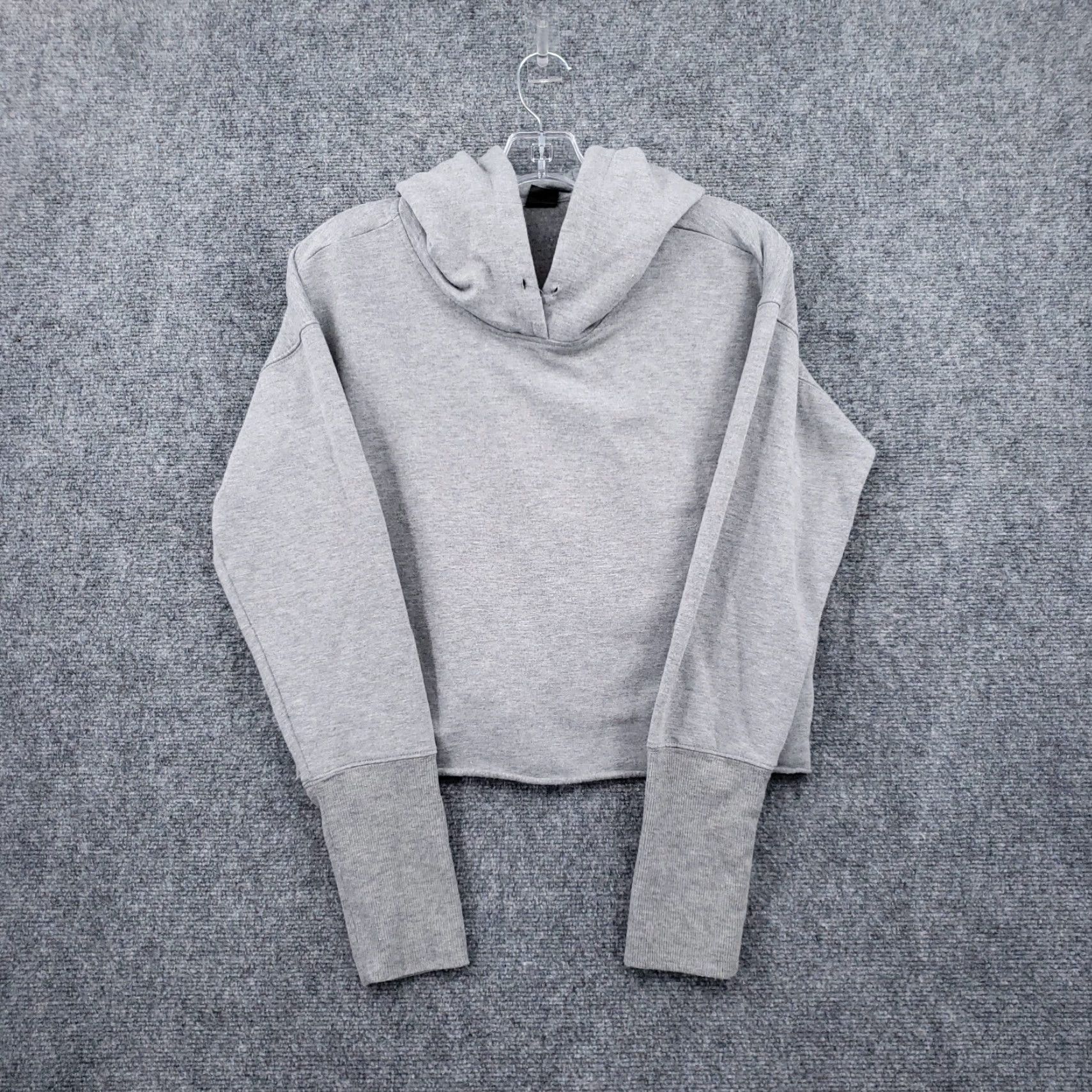 Vintage AR-33 Hoodie Womens L Gray Cropped Pullover Hooded Long Sleeve Athleisure Shirt Size L / US 10 / IT 46 - 2 Thumbnail