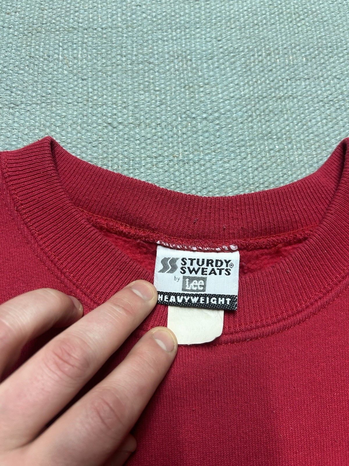 Vintage Vintage 90s sweatshirt Lee sturdy heavyweight blank red XL Size US XL / EU 56 / 4 - 5 Thumbnail
