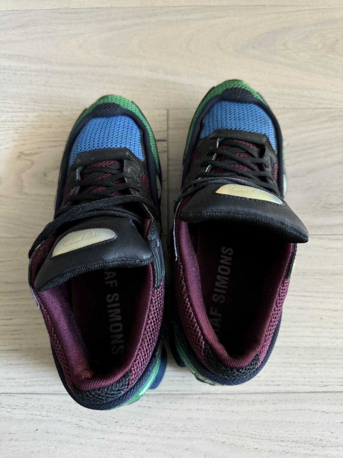 Adidas × Raf Simons Adidas X Raf Simons Green Blue Ozweego 2 Runner Size US 9.5 / EU 42-43 - 6 Thumbnail