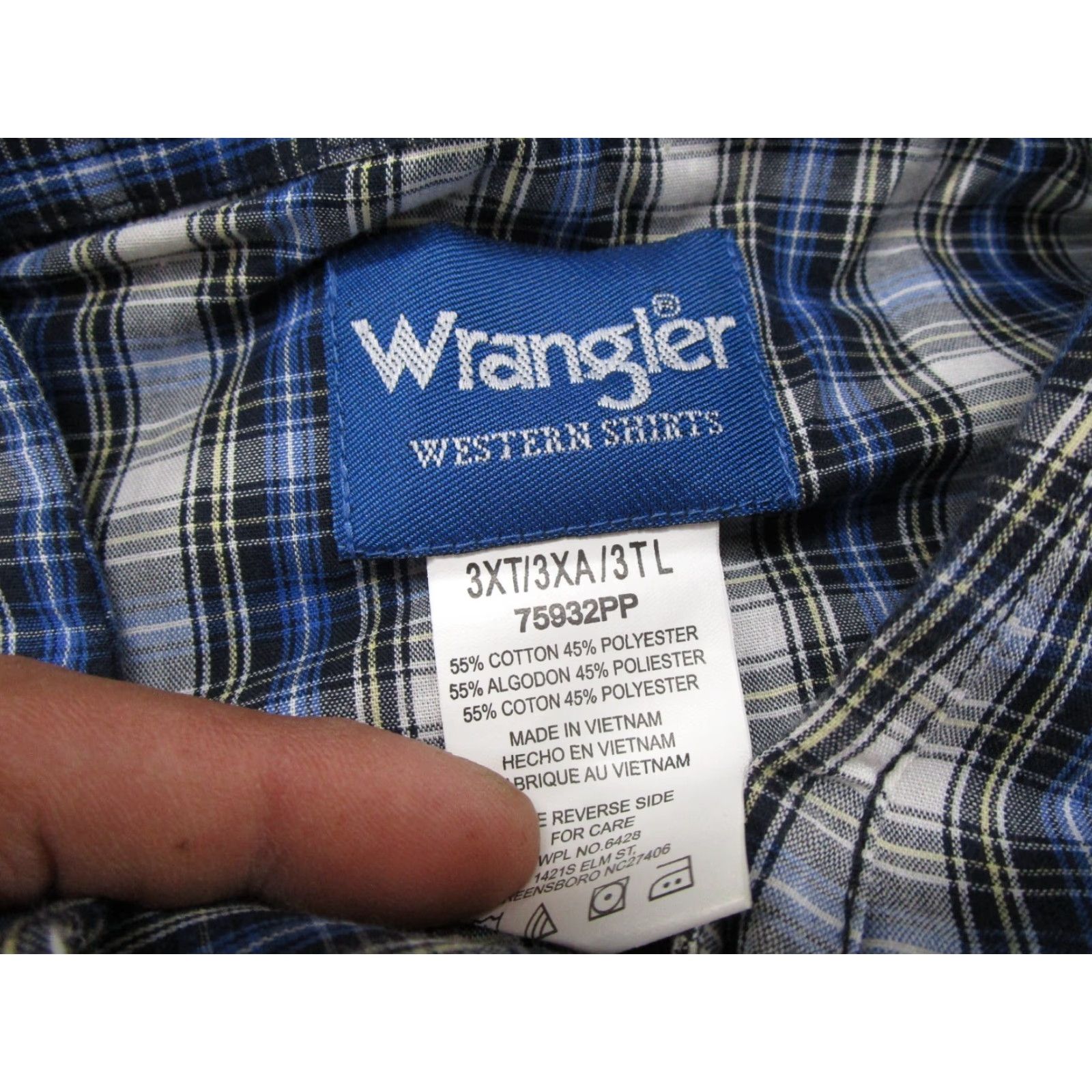 Wrangler Wrangler Long Sleeve Snap Up Shirt Mens 3XLT Rodeo Western Plaid Read Size US XXL / EU 58 / 5 - 3 Thumbnail