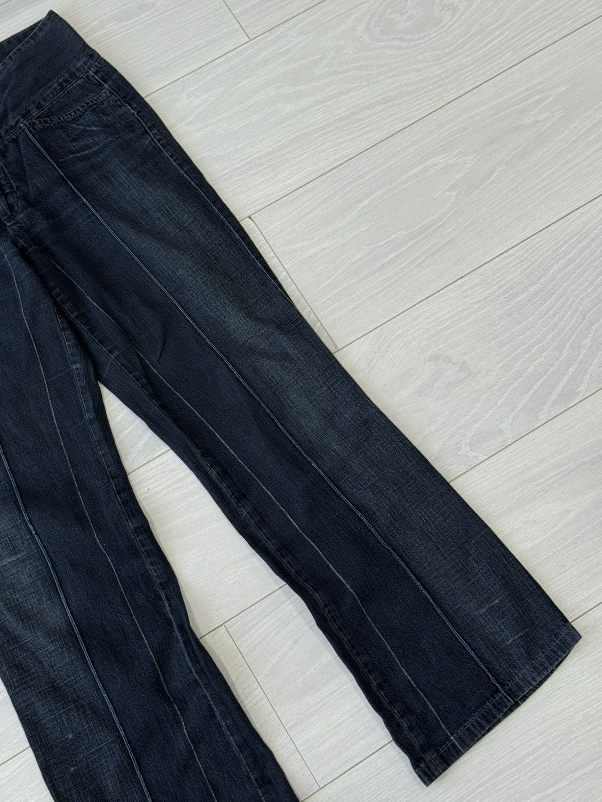 Marithe + Francois Girbaud Marithe Francois Girbaud Avant Garde Flared Denim Jeans Size 30" / US 8 / IT 44 - 6 Thumbnail
