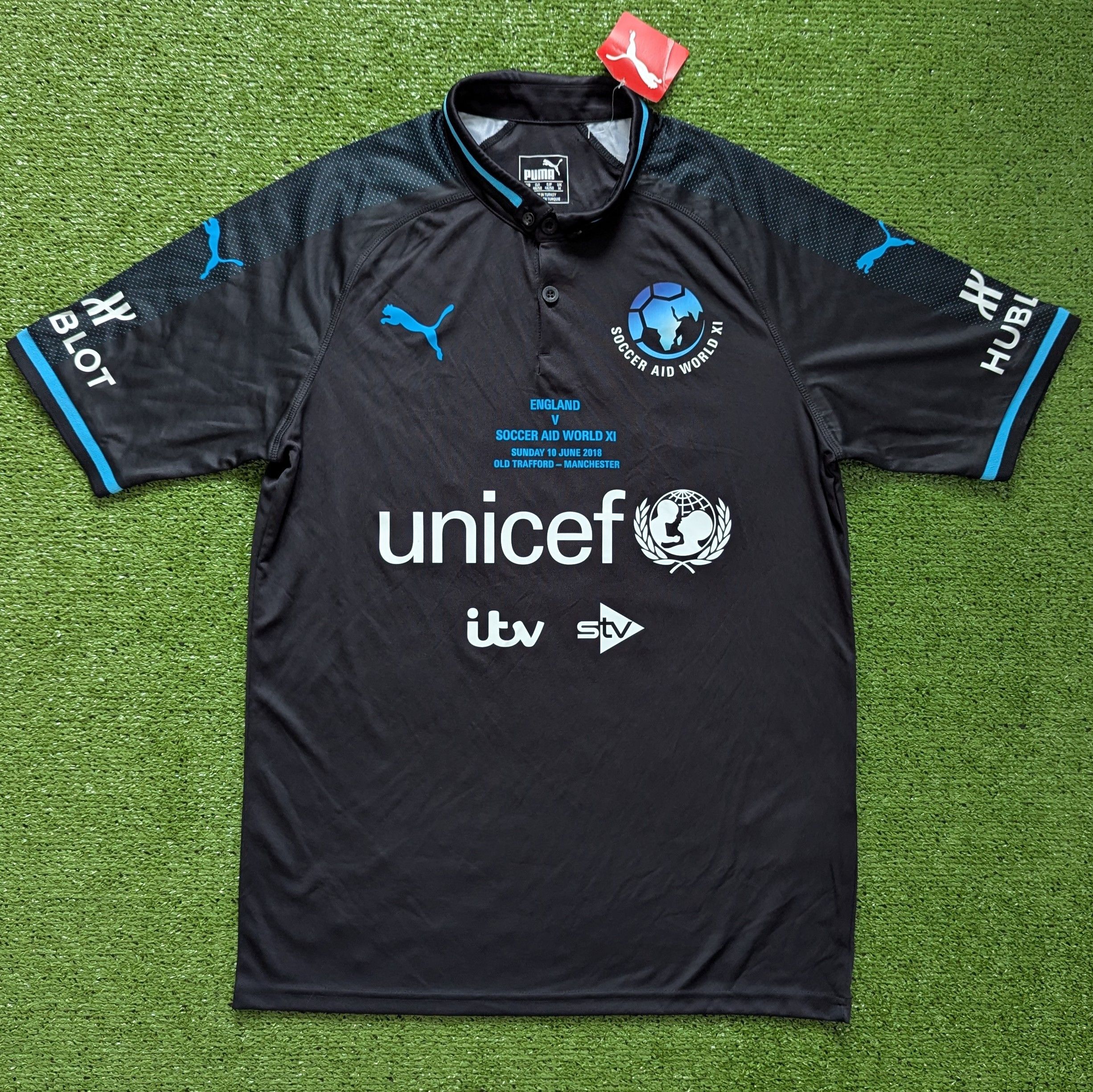 Puma SOCCER AID WORLD XI 2018 PUMA SHIRT JERSEY USAIN BOLT #9.58 Size US M / EU 48-50 / 2 - 2 Thumbnail
