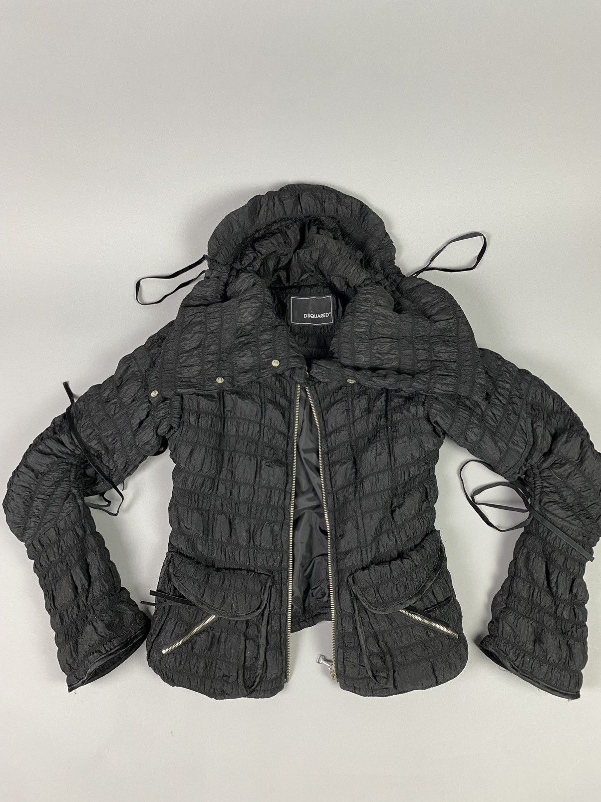 Designer × Japanese Brand Avant-Garde Quilted Hooded Jacket – Black Size M / US 6-8 / IT 42-44 - 1 Thumbnail