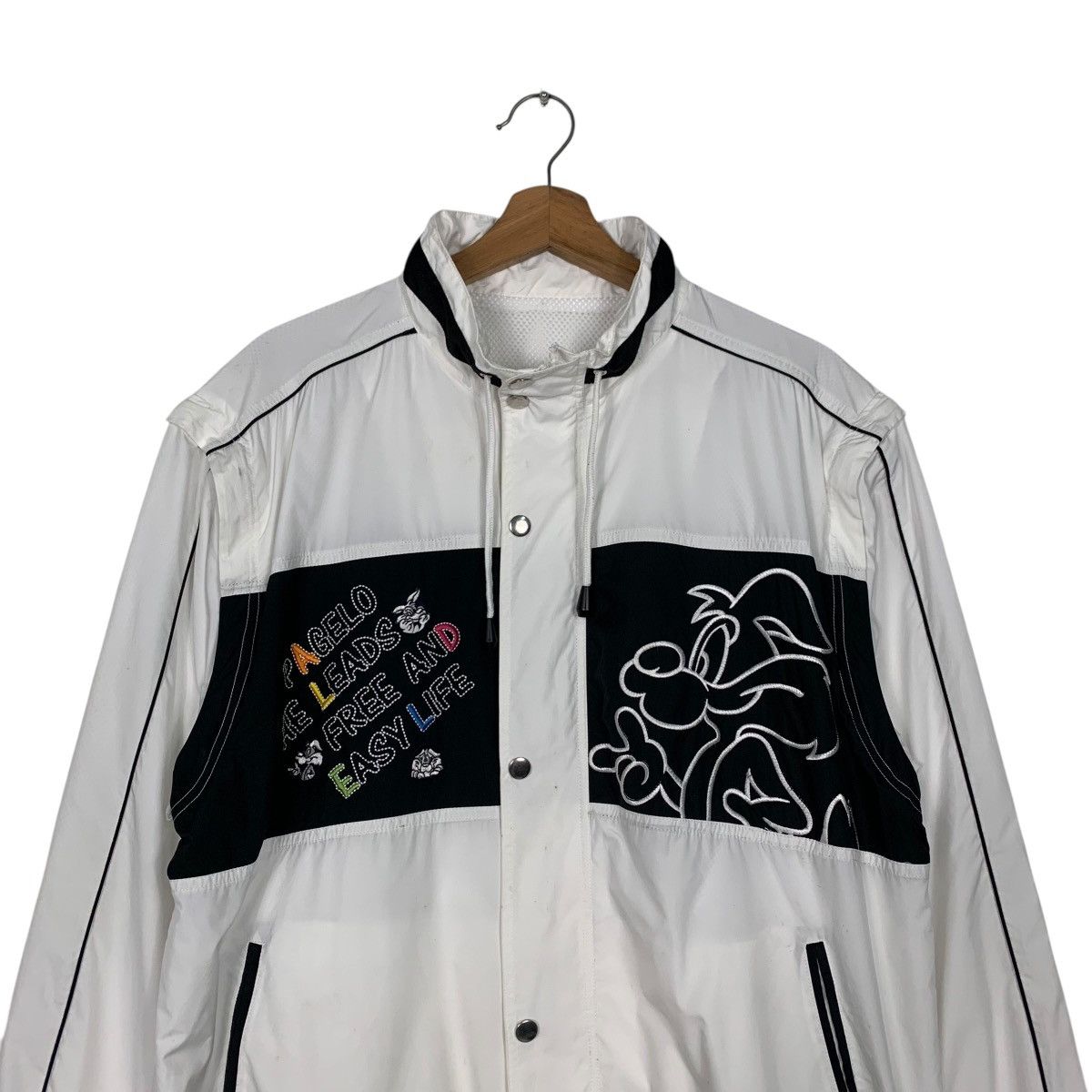 Japanese Brand PAGELO Bunny Graphics Light Zipper Jacket #2496-C112 Size US L / EU 52-54 / 3 - 2 Thumbnail