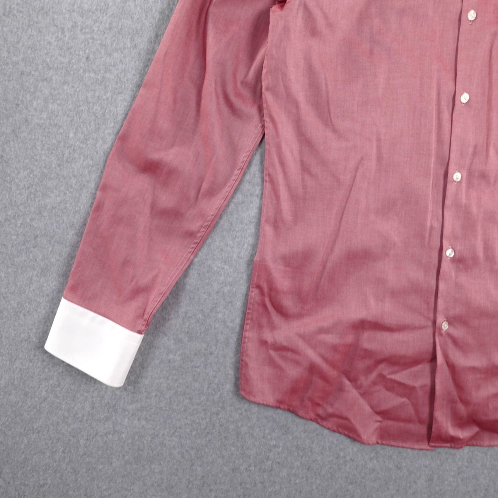 Hugo Boss Hugo Boss Dress Shirt Mens 16 / 41 Pink Spread Collar Size 42R - 5 Thumbnail