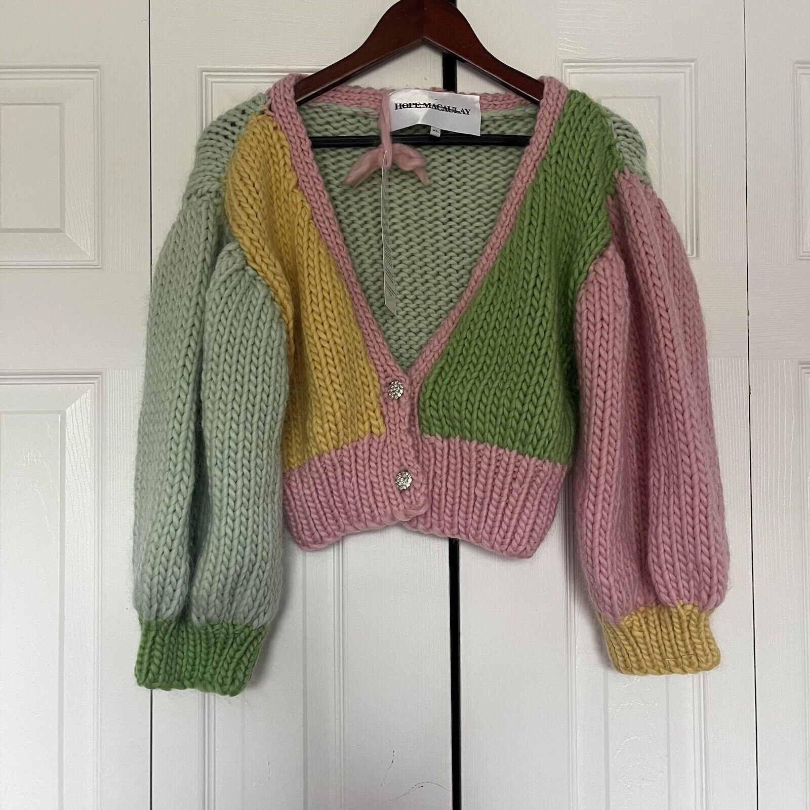 Hope Hope Macaulay Sparkle Button Multicolored Crop Cardigan XL Size XL / US 12-14 / IT 48-50 - 1 Thumbnail