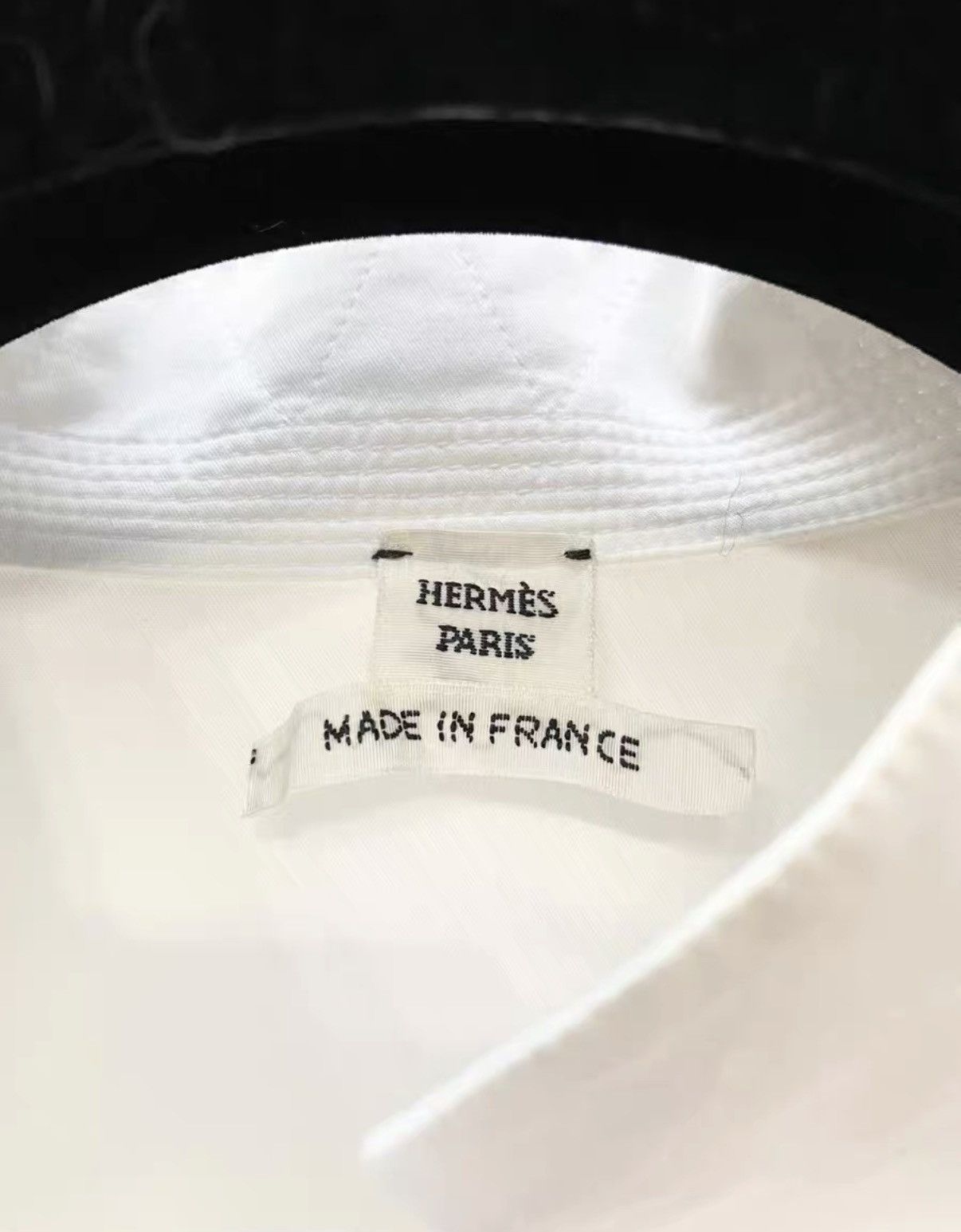 Hermes Hermès White Stand Collar Loose Shirt Dress J33 Size XS / US 0-2 / IT 36-38 - 2 Thumbnail
