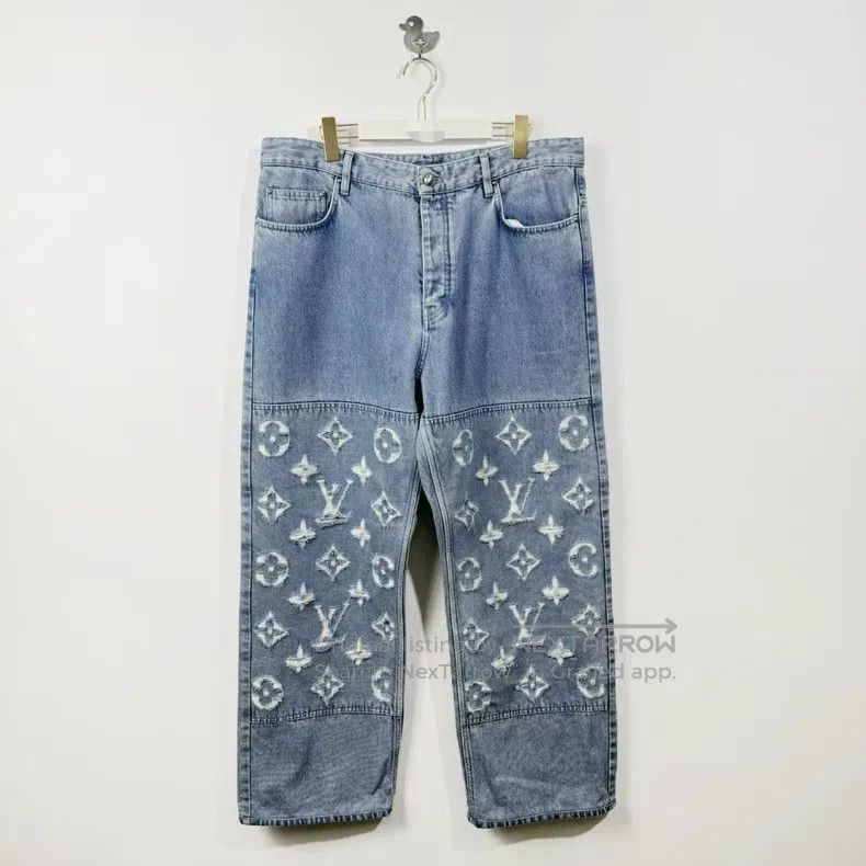 Louis Vuitton Louis Vuitton 25 New Blue and White Sabotage Full Logo Jea Size US 36 / EU 52 - 1 Thumbnail