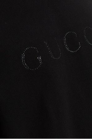 o1loc1c0925 Cotton Jersey Hooded Sweatshirt in Black