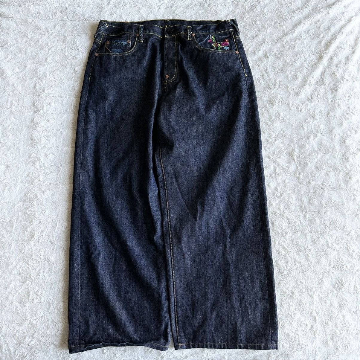 RMC Jeans Vintage Red Monkey Company RMC Jeans Mens 38x28 Tag 40 Dark Size US 38 / EU 54 - 3 Thumbnail