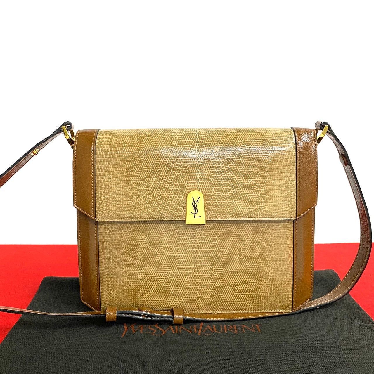 Yves Saint Laurent Yves Saint Laurent Shoulder Bag Brown Leather Size ONE SIZE - 1 Thumbnail