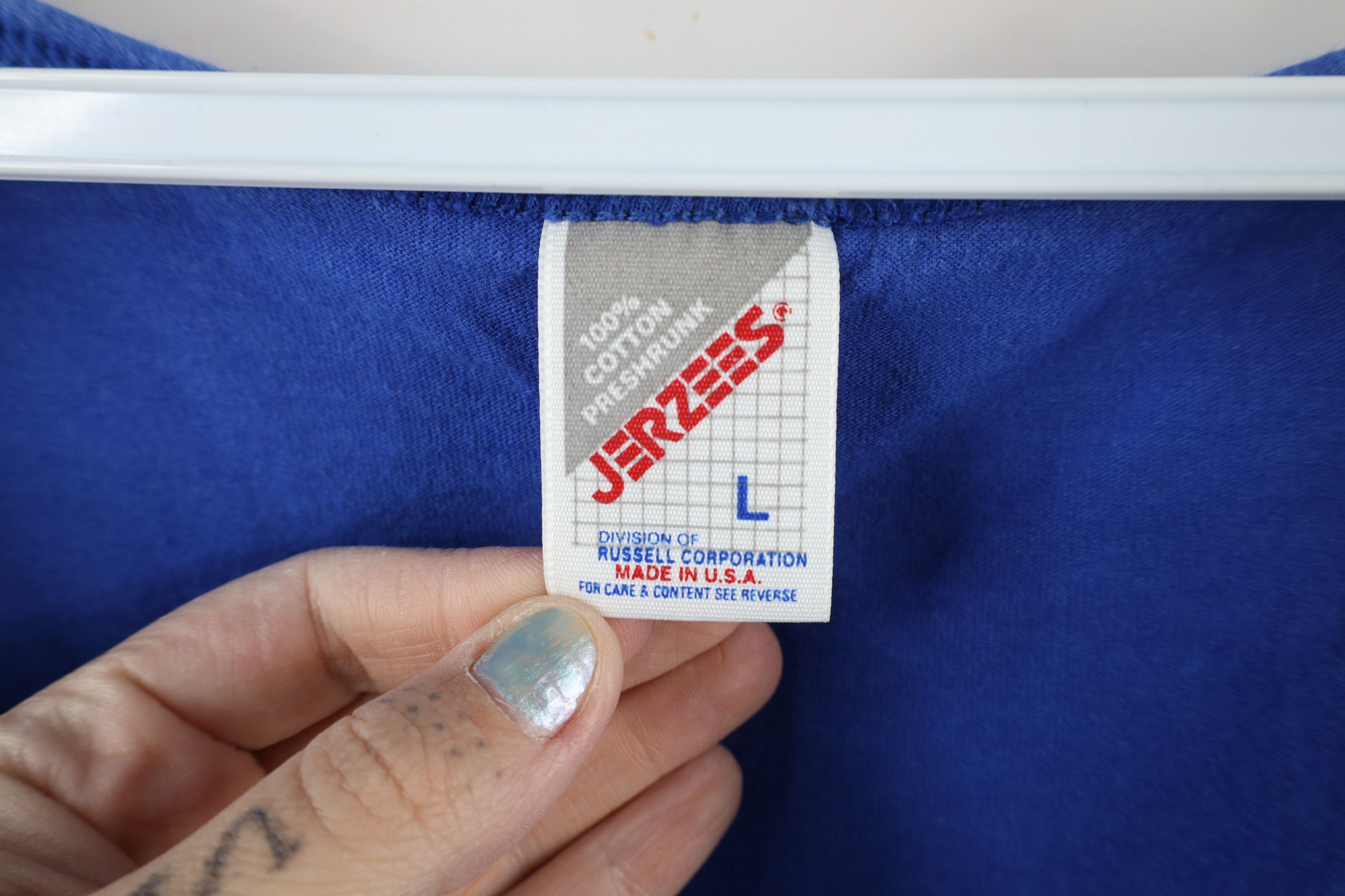 Vintage Vintage 90s Streetwear Tank Top T-Shirt Blue Cotton USA Size US L / EU 52-54 / 3 - 4 Thumbnail