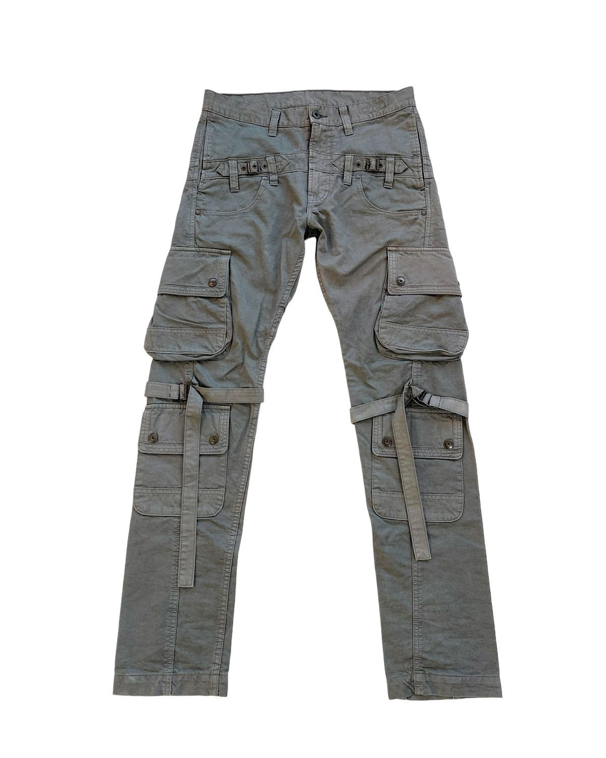 image of Plag By Tete Homme Bondage Multi-Pocket Cargo Pants in Grey Ice, Men's (Size 30)