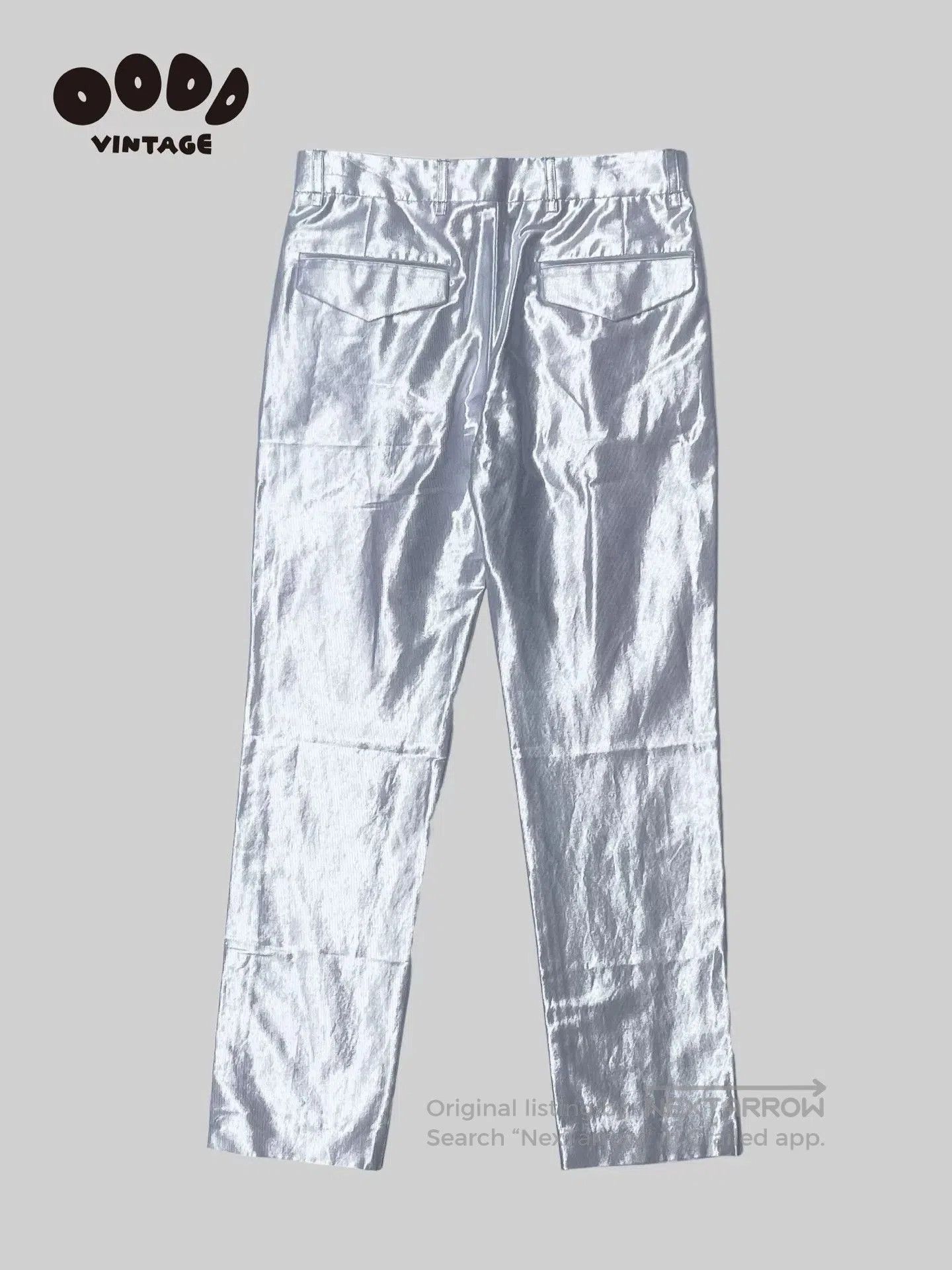Ann Demeulemeester Ann Demeulemeester Silver Slim Trousers. Size 35" - 2 Thumbnail