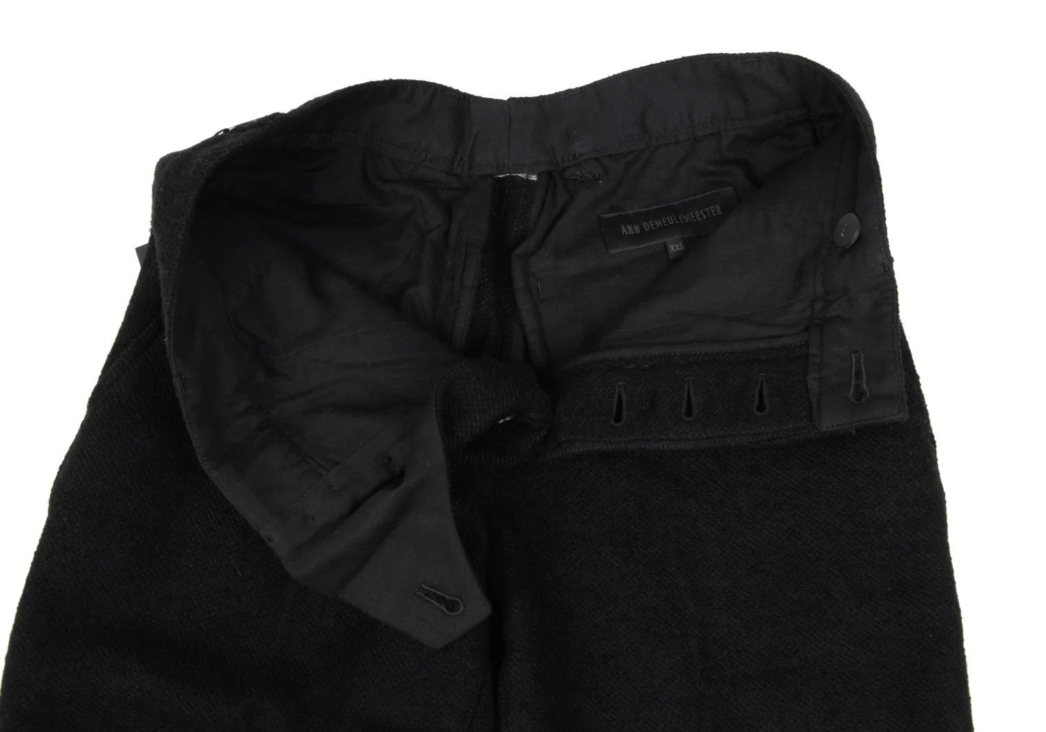 Ann Demeulemeester Wool Blend Button Fly Pants in Black XXS Size US 26 / EU 42 - 7 Thumbnail