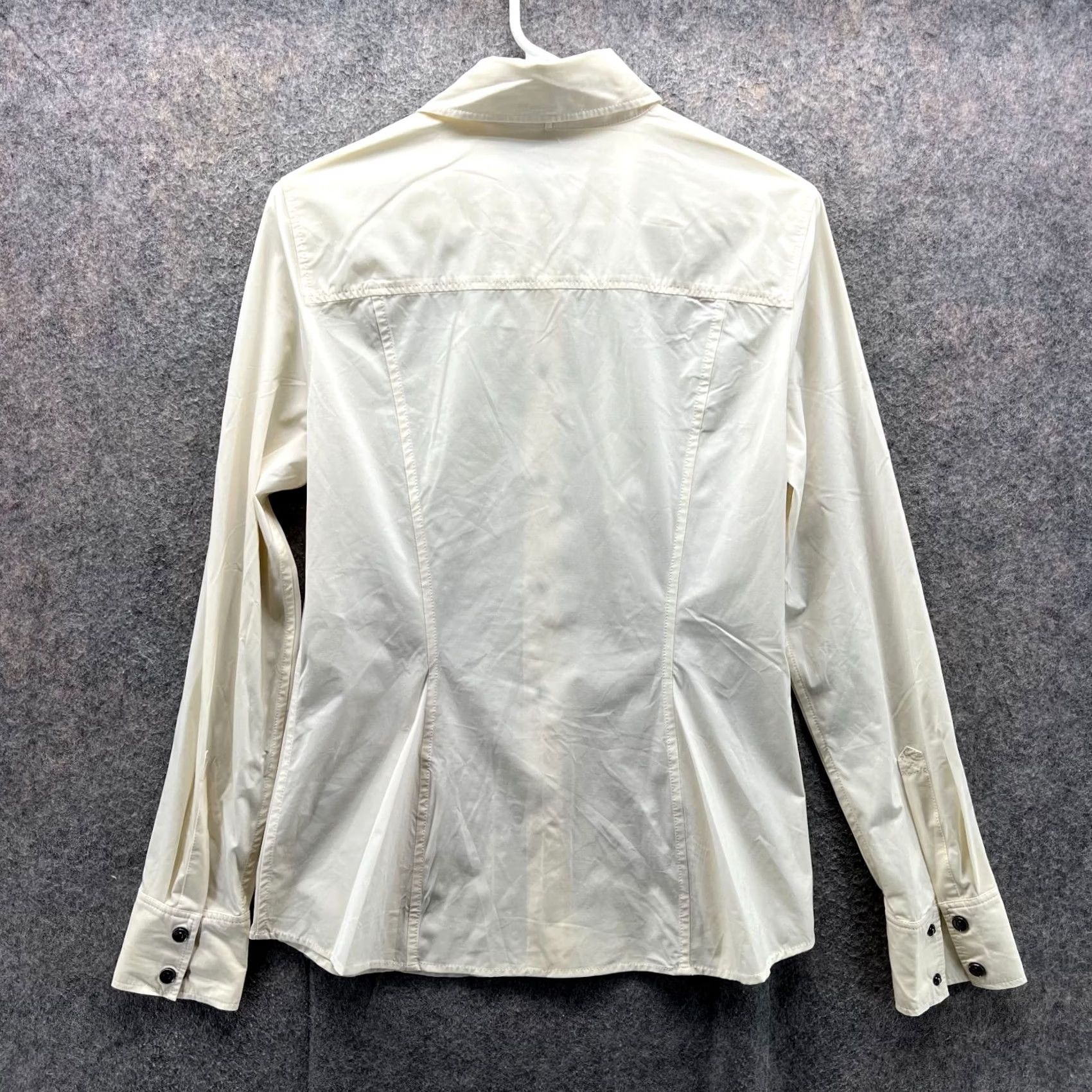 Escada VINTAGE Escada Shirt Women 38 Button-Down Nylon Preppy Yellow Long Sleeve Collared Shirt Womens Regular Size 38 Yellow Button-Up Size XS / US 0-2 / IT 36-38 - 2 Thumbnail