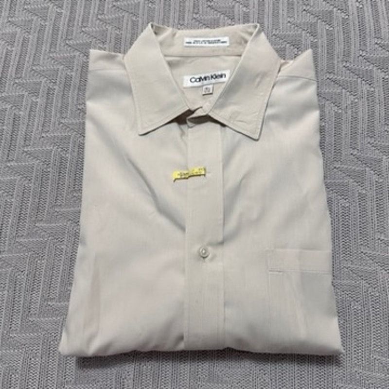 Calvin Klein Calvin Klein taupe button down size 16.5 Size US L / EU 52-54 / 3 - 1 Thumbnail
