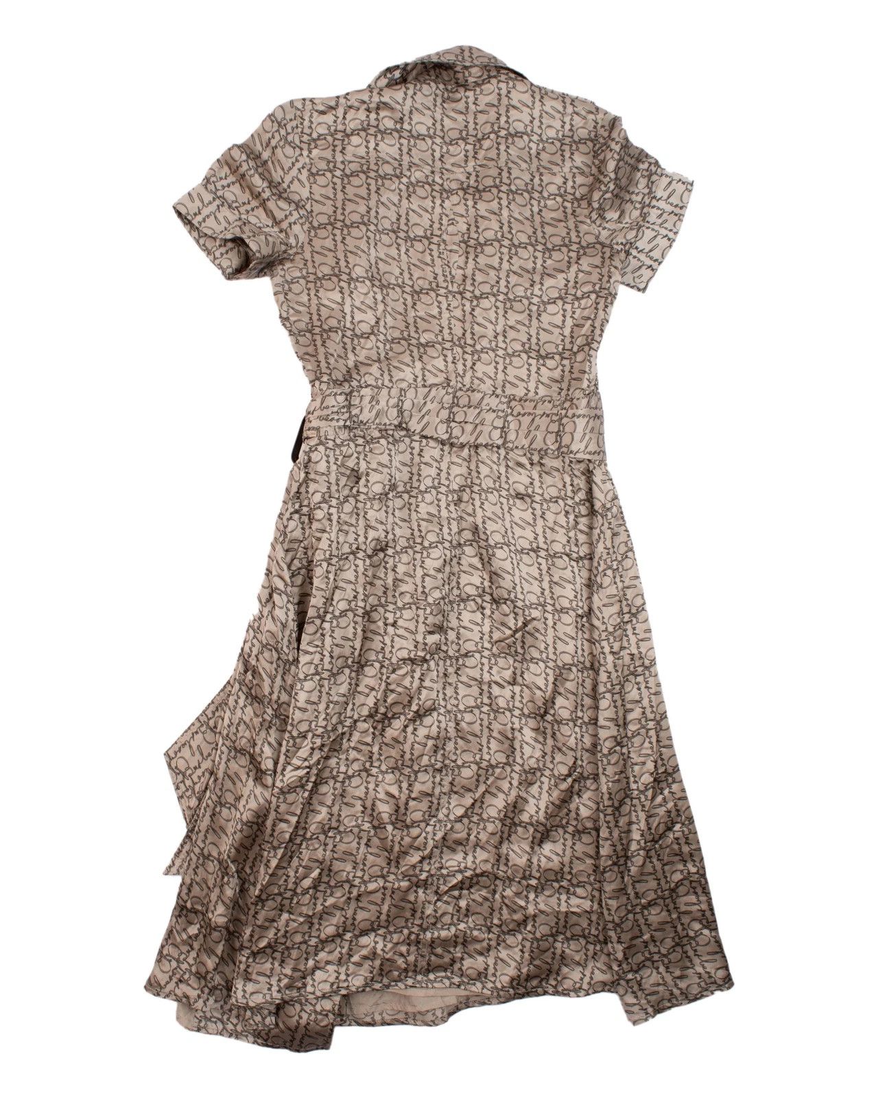 Burberry Women's Burberry London Silk Monogram Belted Dress Size S Size S / US 4 / IT 40 - 2 Thumbnail