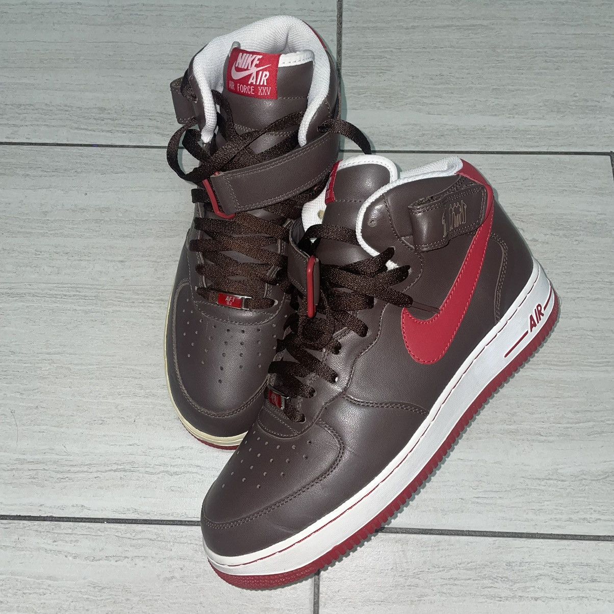 Nike Nike Air Force 1 Cooper Malone Natt Red & Brown RARE Size US 9 / EU 42 - 11 Thumbnail