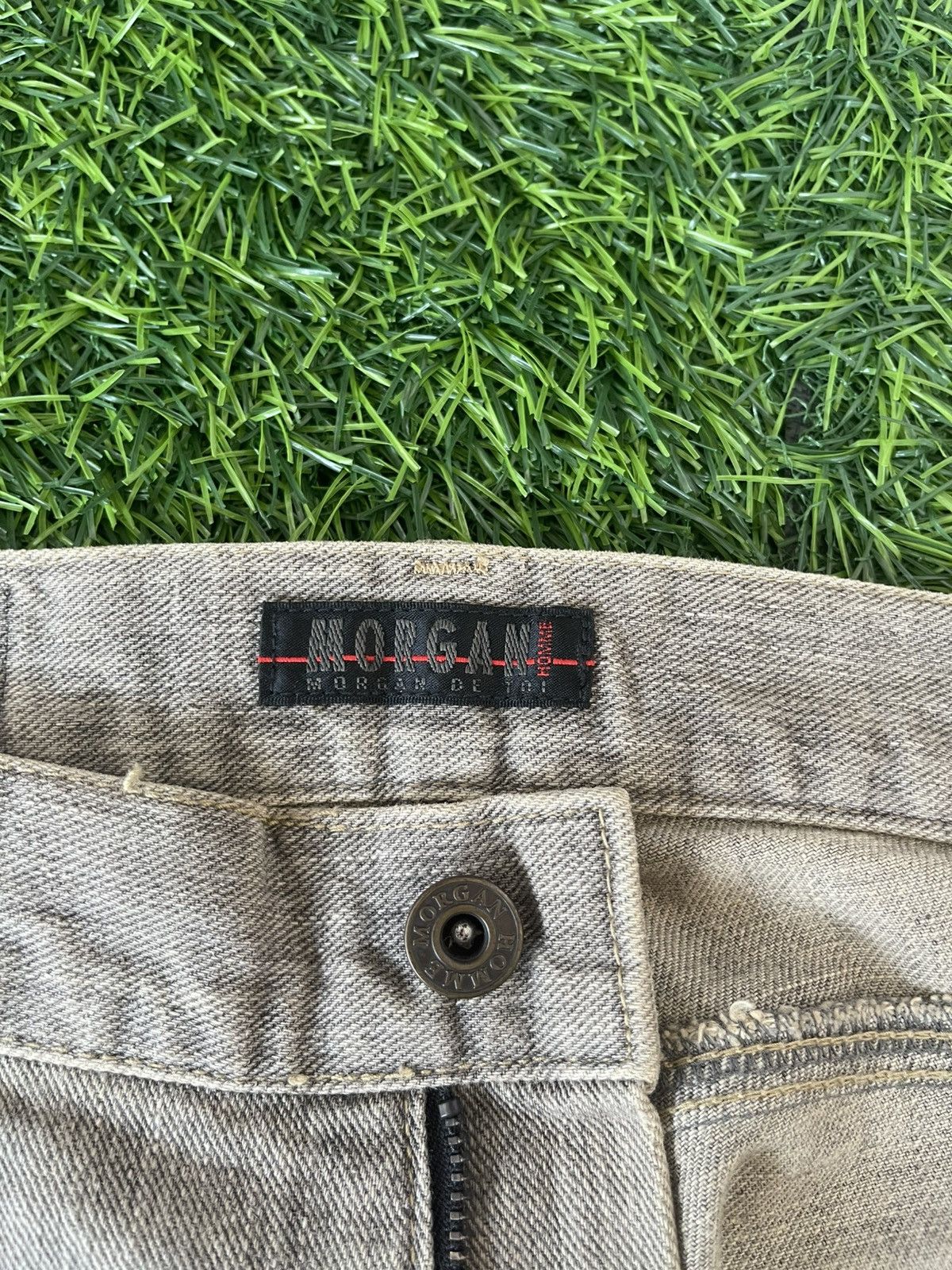 Morgan Homme Vintage’90s🔥MORGAN HOMME🔥Distressed Flared Denim Washed Size US 33 - 15 Thumbnail