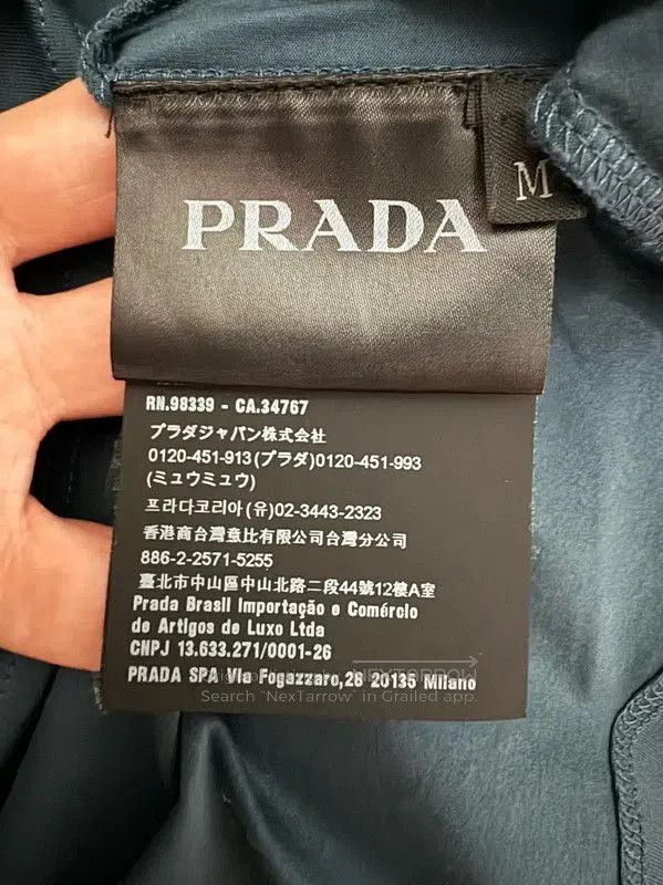 Prada Prada Men's Dark Blue Cotton Logo T-Shirt. Size US M / EU 48-50 / 2 - 2 Thumbnail