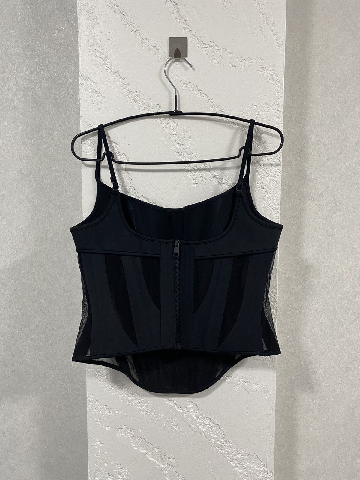 H&M × Mugler × Thierry Mugler Mugler x H&M Mesh Panel Black Corset Top Size L / US 10 / IT 46 - 5 Thumbnail