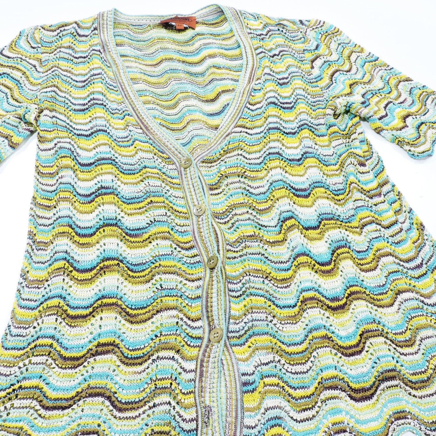 Missoni MISSONI WAVED ZIG-ZAG PATTERN KNIT CARDIGAN Size M / US 6-8 / IT 42-44 - 5 Thumbnail