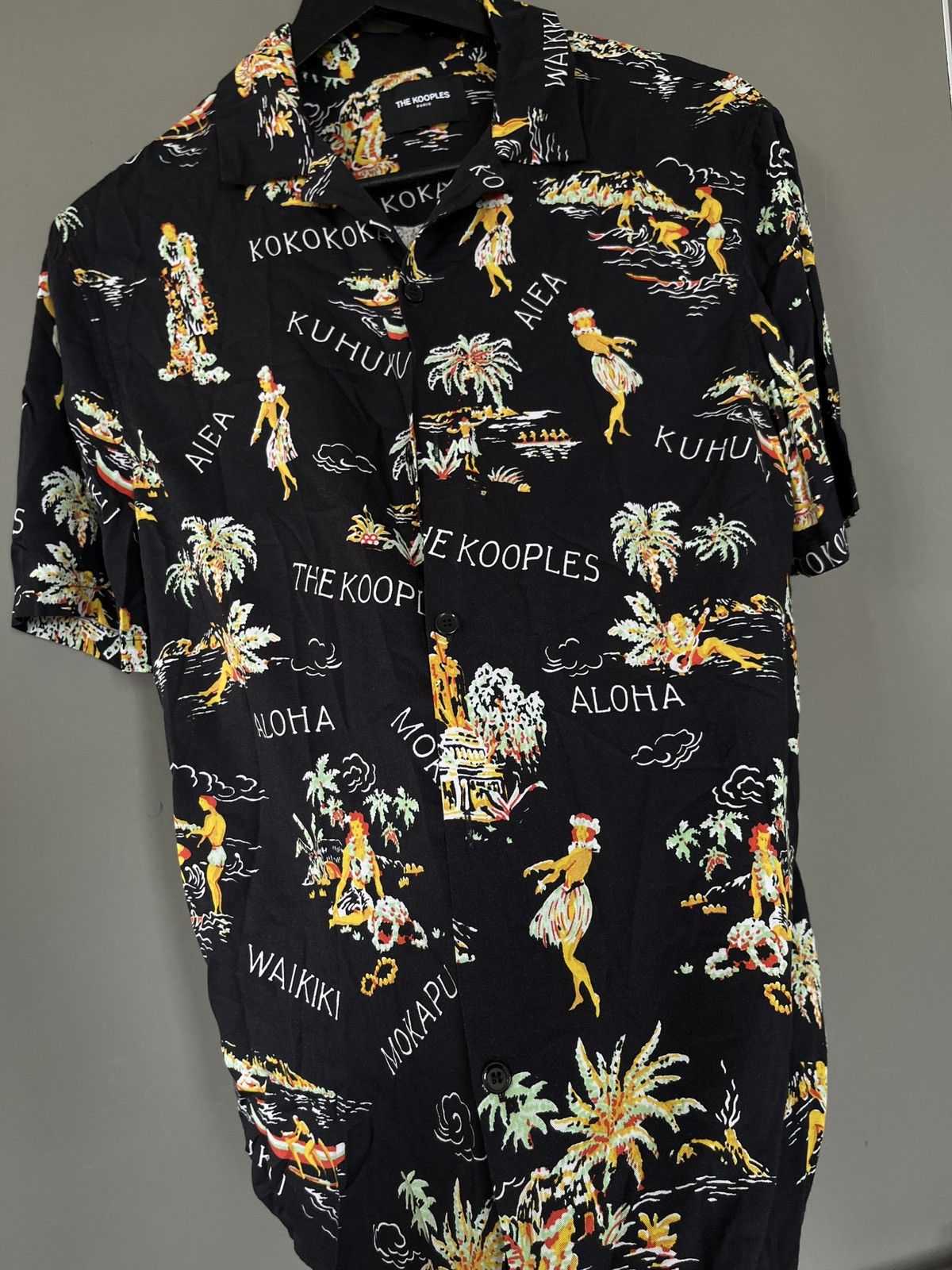 The Kooples The Kooples Black Aloha Hawaii Shirt Size US S / EU 44-46 / 1 - 6 Thumbnail