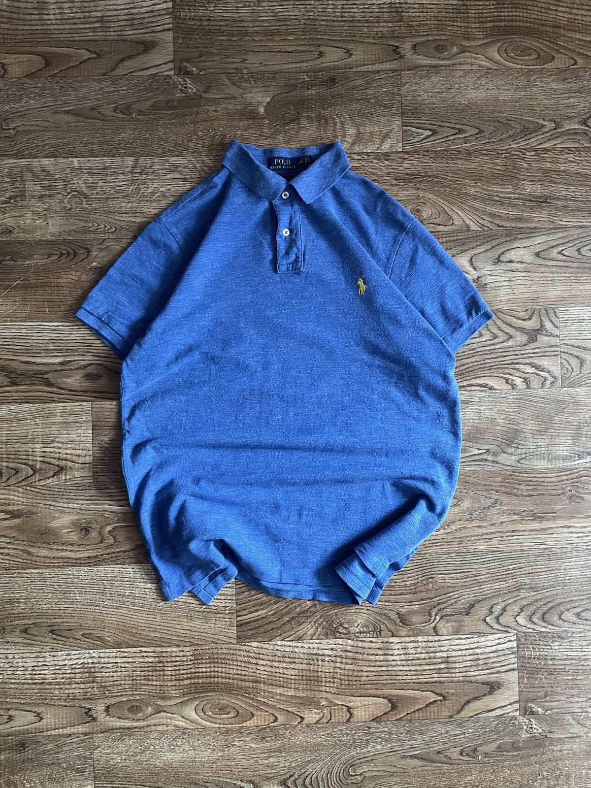 Polo Ralph Lauren × Ralph Lauren × Vintage POLO RALPH LAUREN Polo Shirt Mens L Blue Slim Fit Mens Size US L / EU 52-54 / 3 - 1 Thumbnail