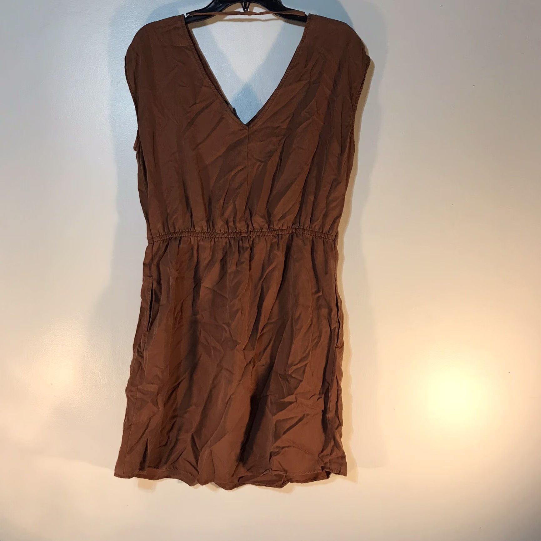 Vintage Universal Thread Copper Sleeveless Dress Women M Lyocell V-Neck Casual Party Summer Size M / US 6-8 / IT 42-44 - 2 Thumbnail