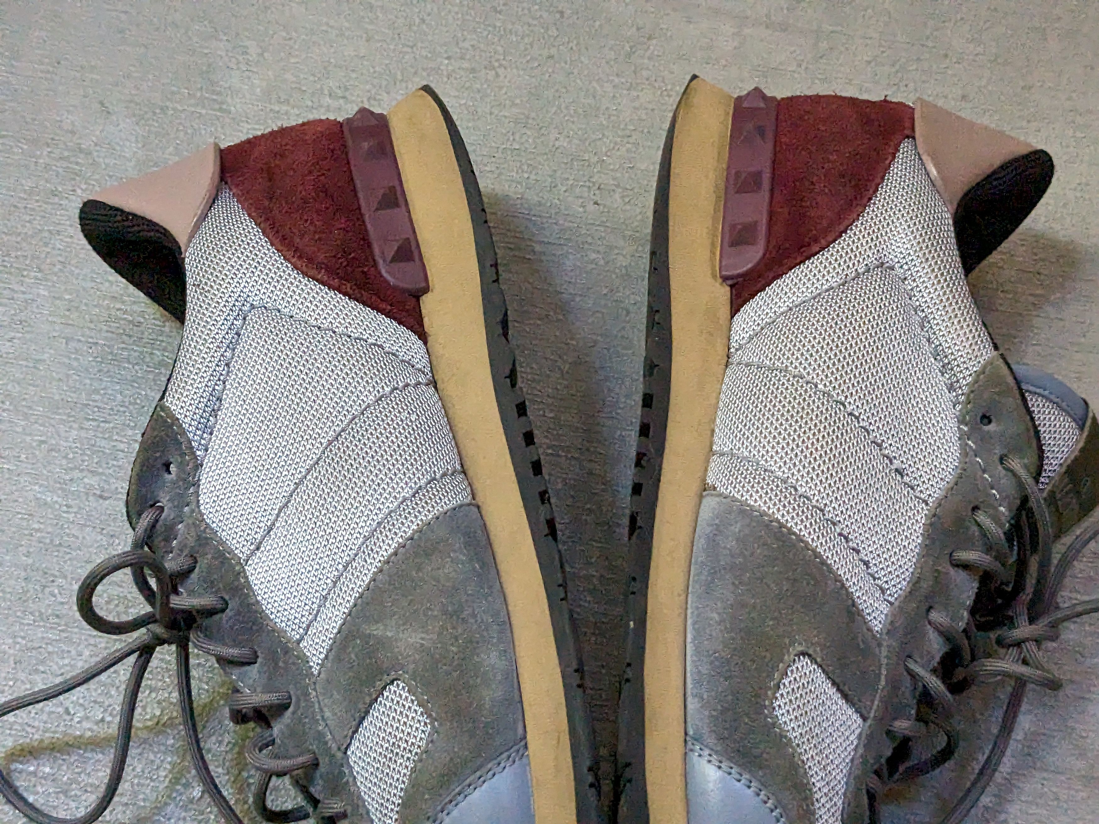 Valentino Rockrunner Sneakers Blue Burgundy 11 44 Suede