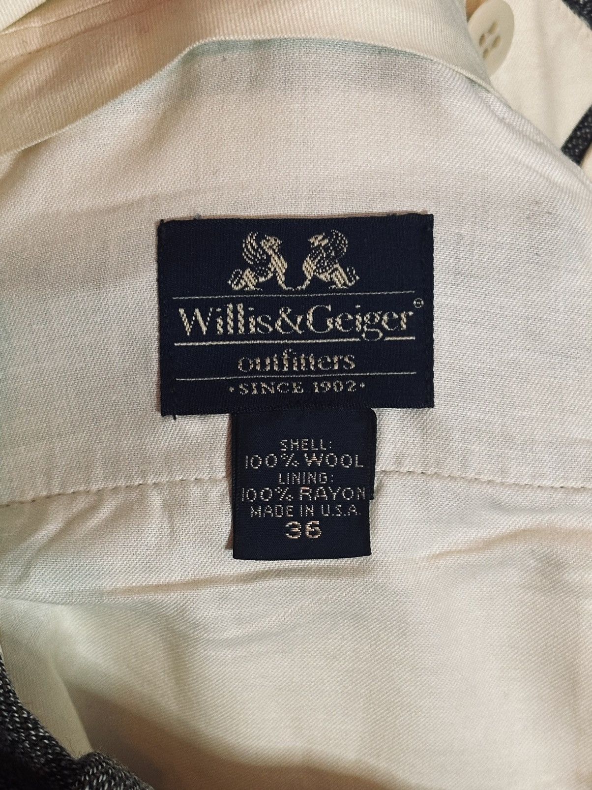 Willis & Geiger HEAVY wool LEATHER pocket MiUSA flap pocket pants Size US 35 - 11 Thumbnail