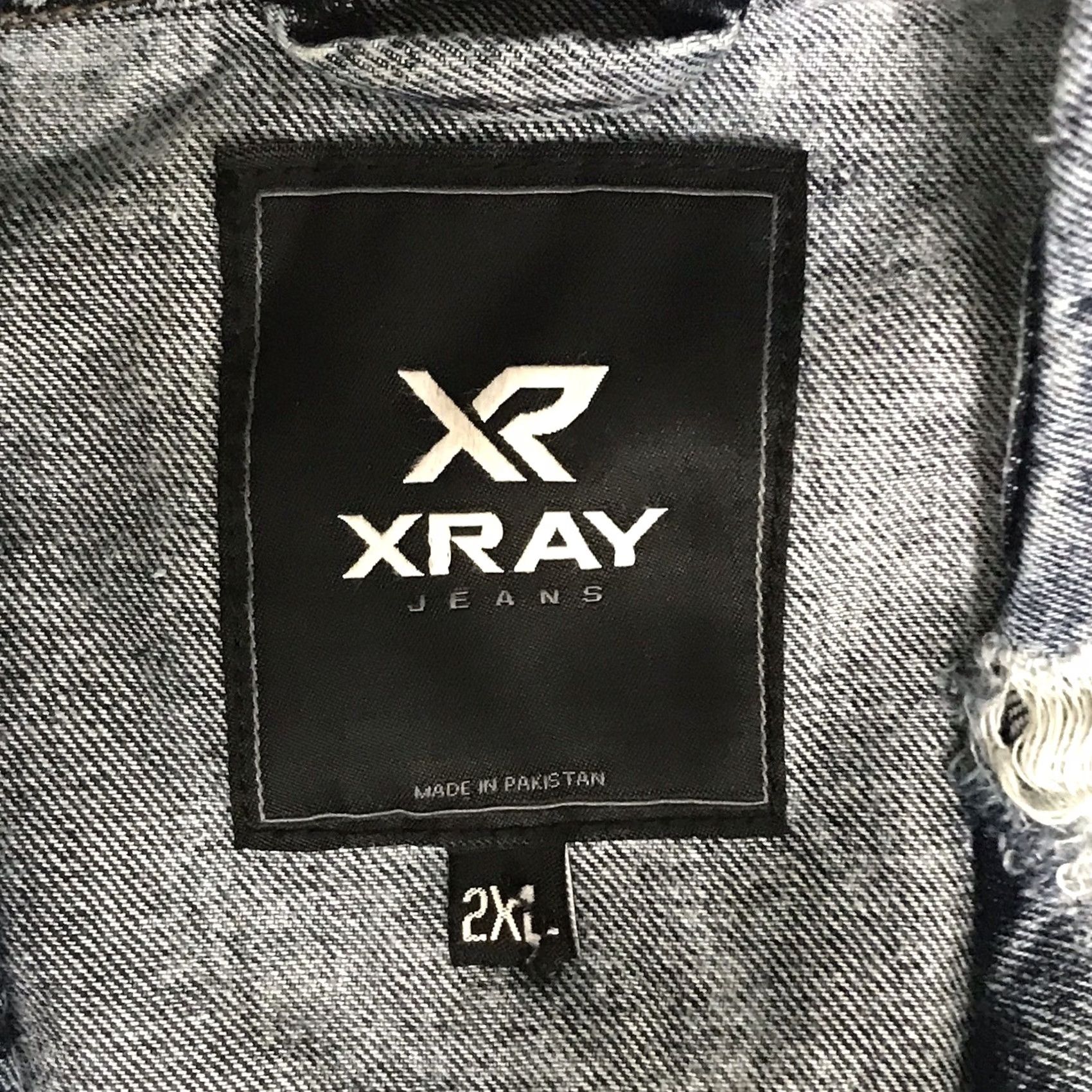 Vintage VINTAGE XRAY Jeans Men Denim Jacket 2XL Blue Acid Wash Grunge Distressed Button-Up Size US 39 - 3 Thumbnail
